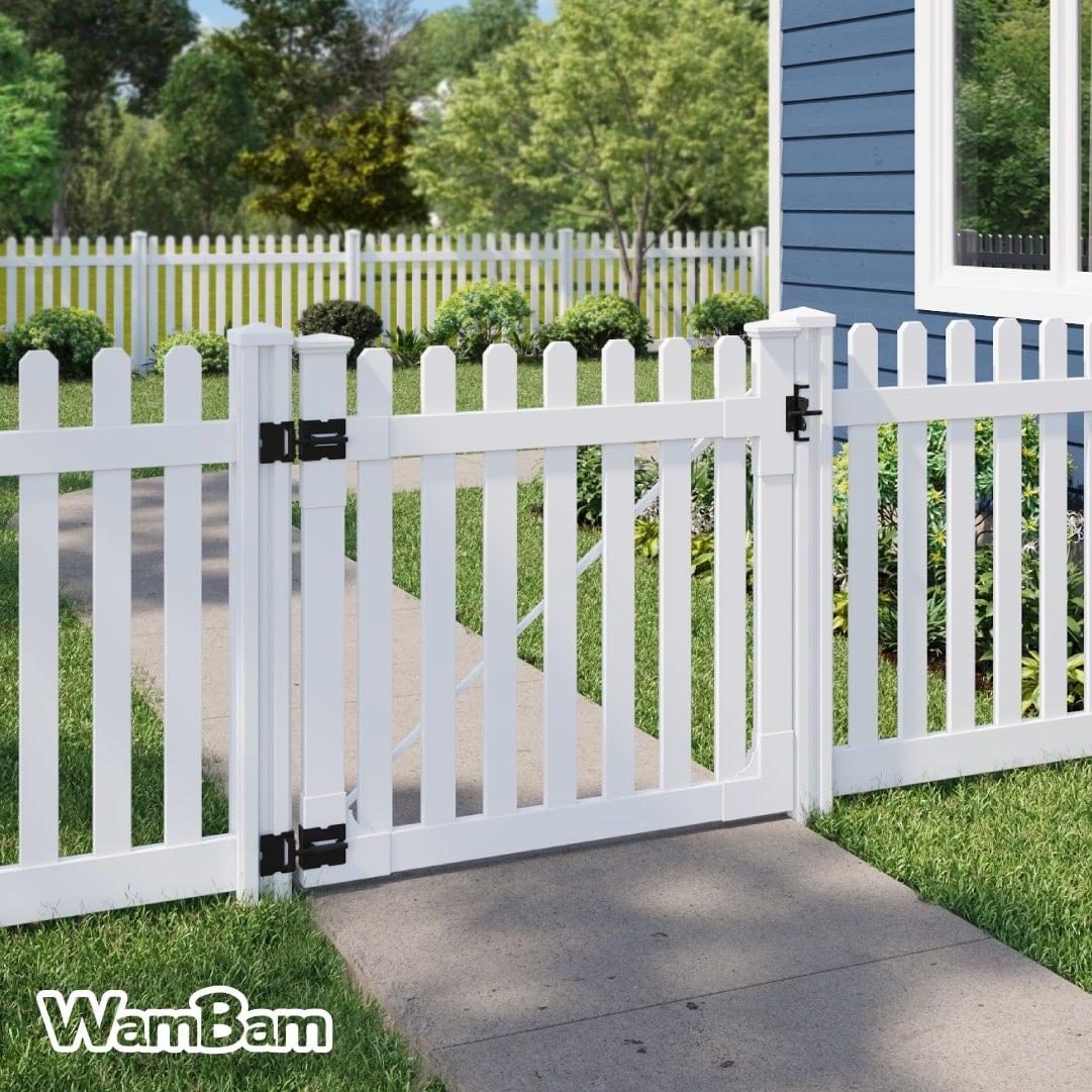 WamBam 4 ft. H x 4 ft. W Traditional Picket Gate