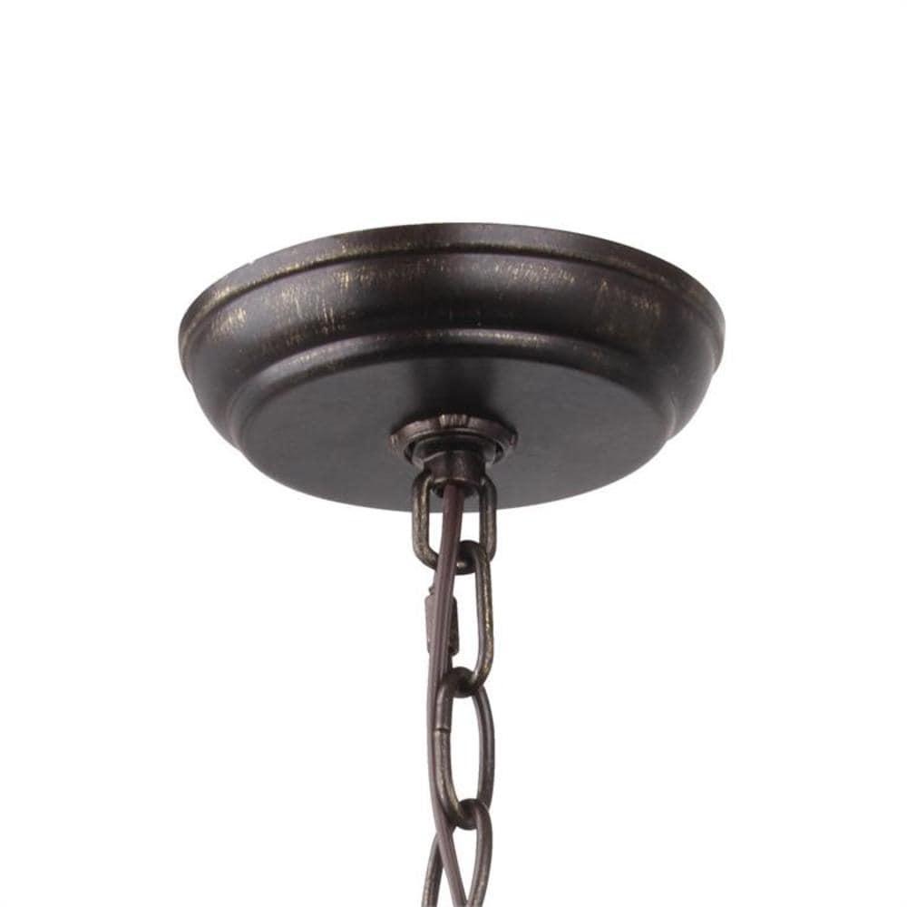 Crystorama Lighting Luna 1 - Light Chandelier in  English Bronze/Antique Gold