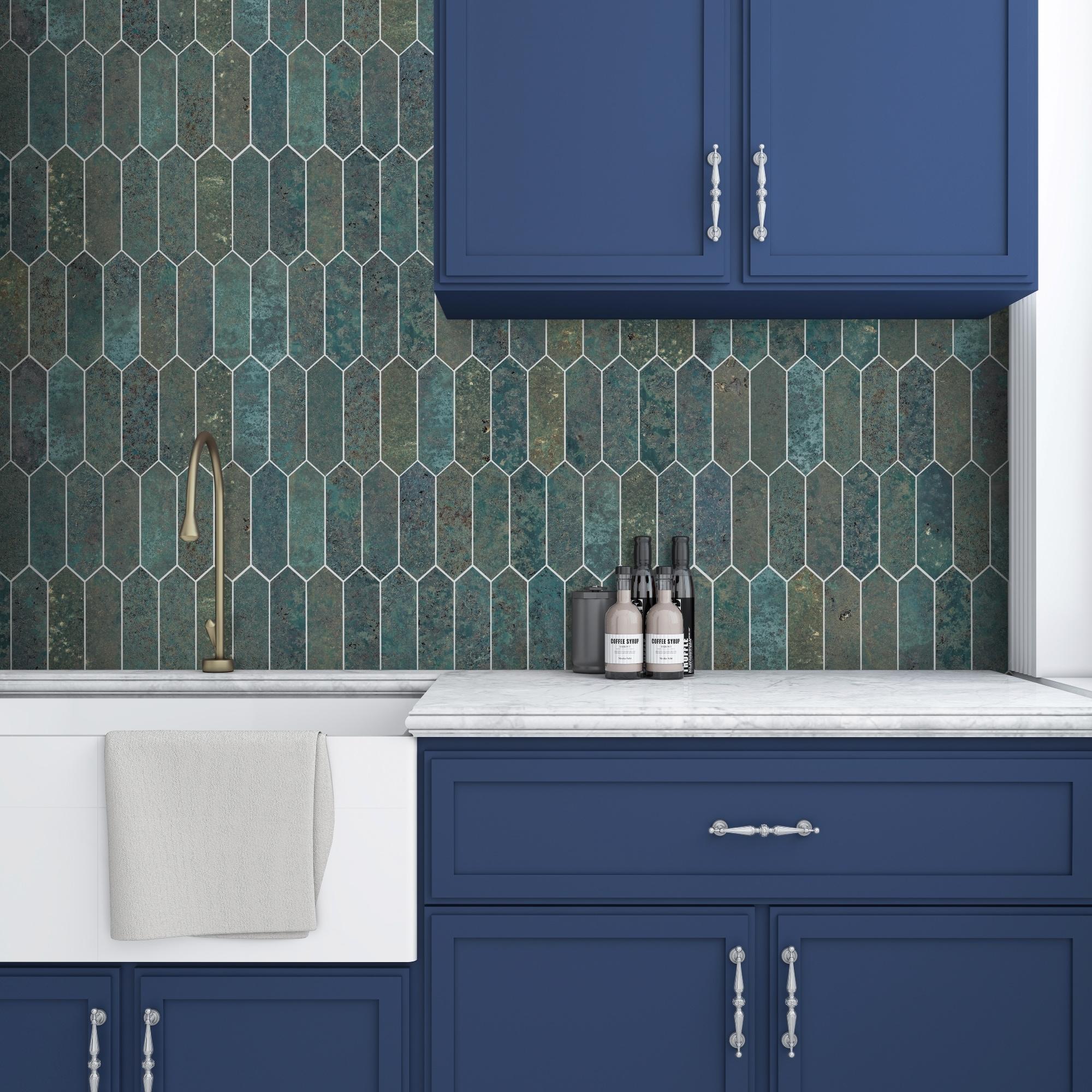 12" x 11.22" Stone Composite Peel & Stick Mosaic Tile