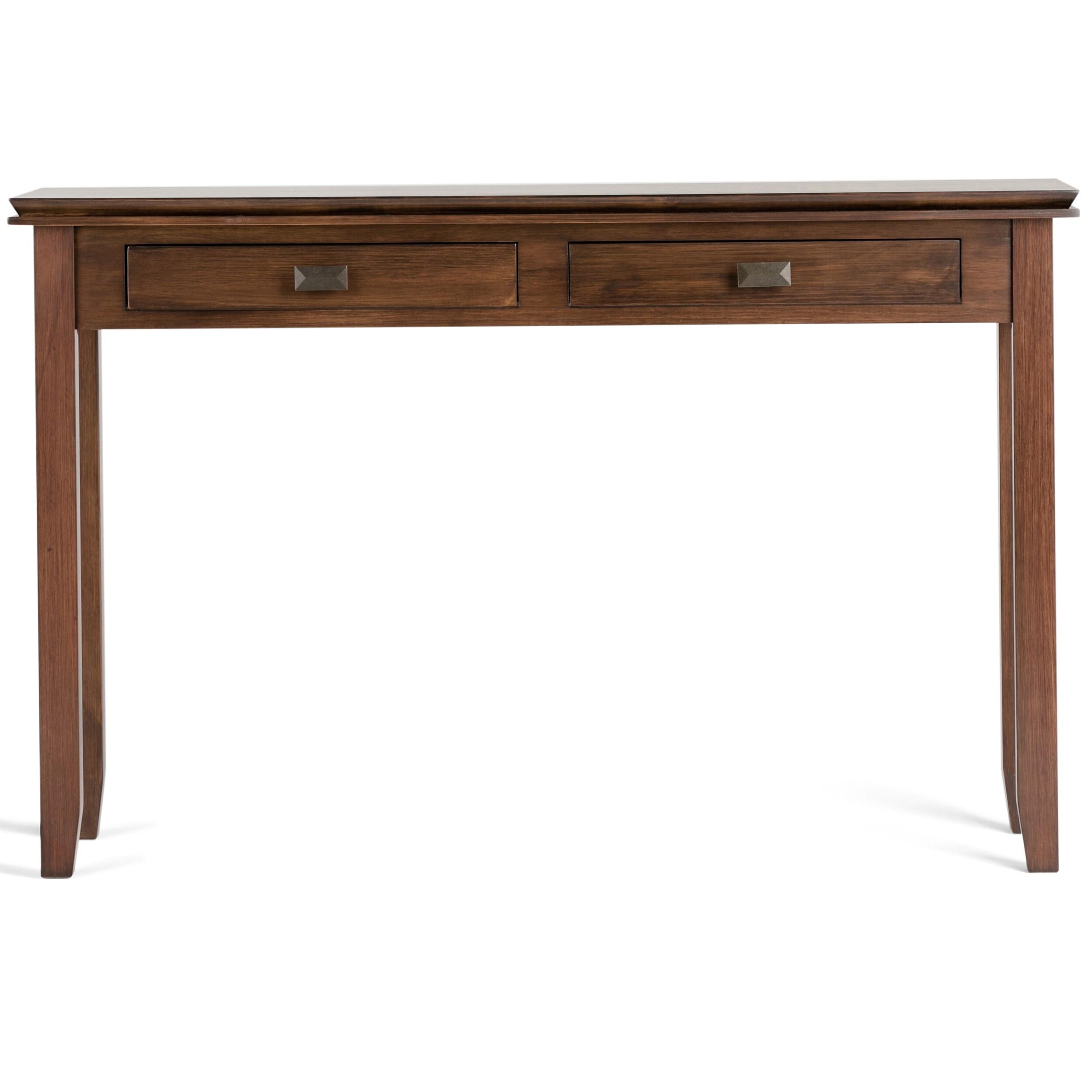 Simpli Home Artisan 46"W Solid Wood Storage Console Table with 2 Storage Drawers