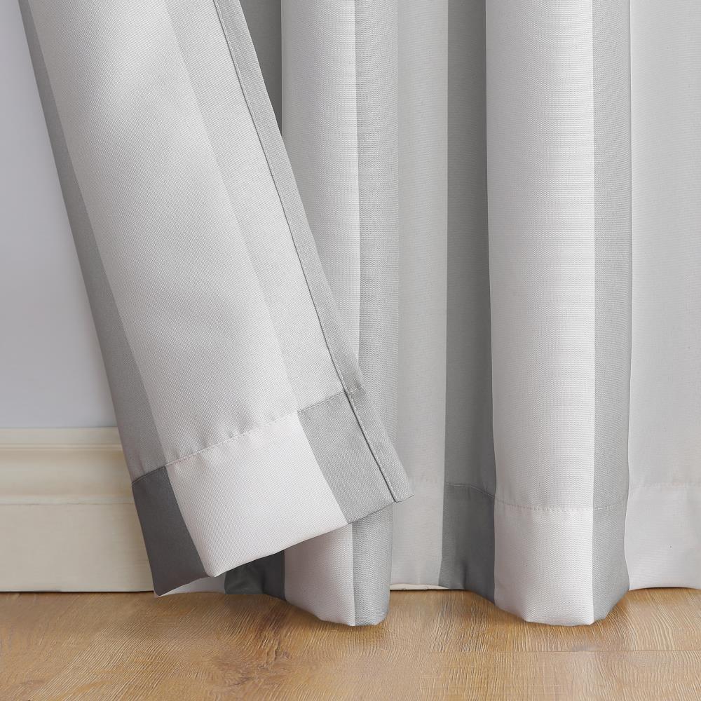 95"x54" Valencia Cabana Striped Indoor/Outdoor UV Protectant Grommet Top Room Darkening Curtain Panel Gray - Sun Zero
