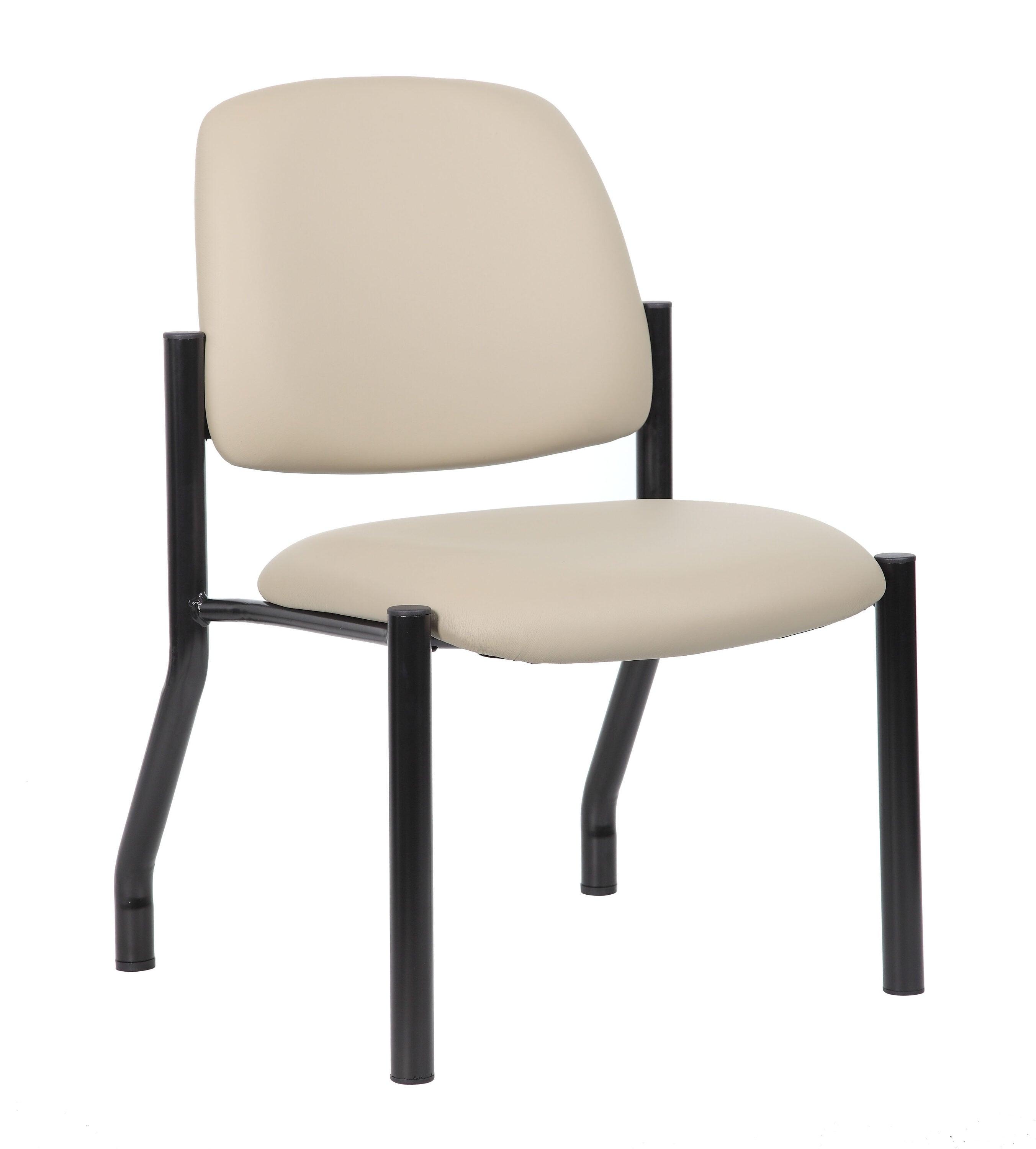 Boss Office Products Big and Tall Antimicrobial Guest Armchair, 300 lb. weight capacity, Beige