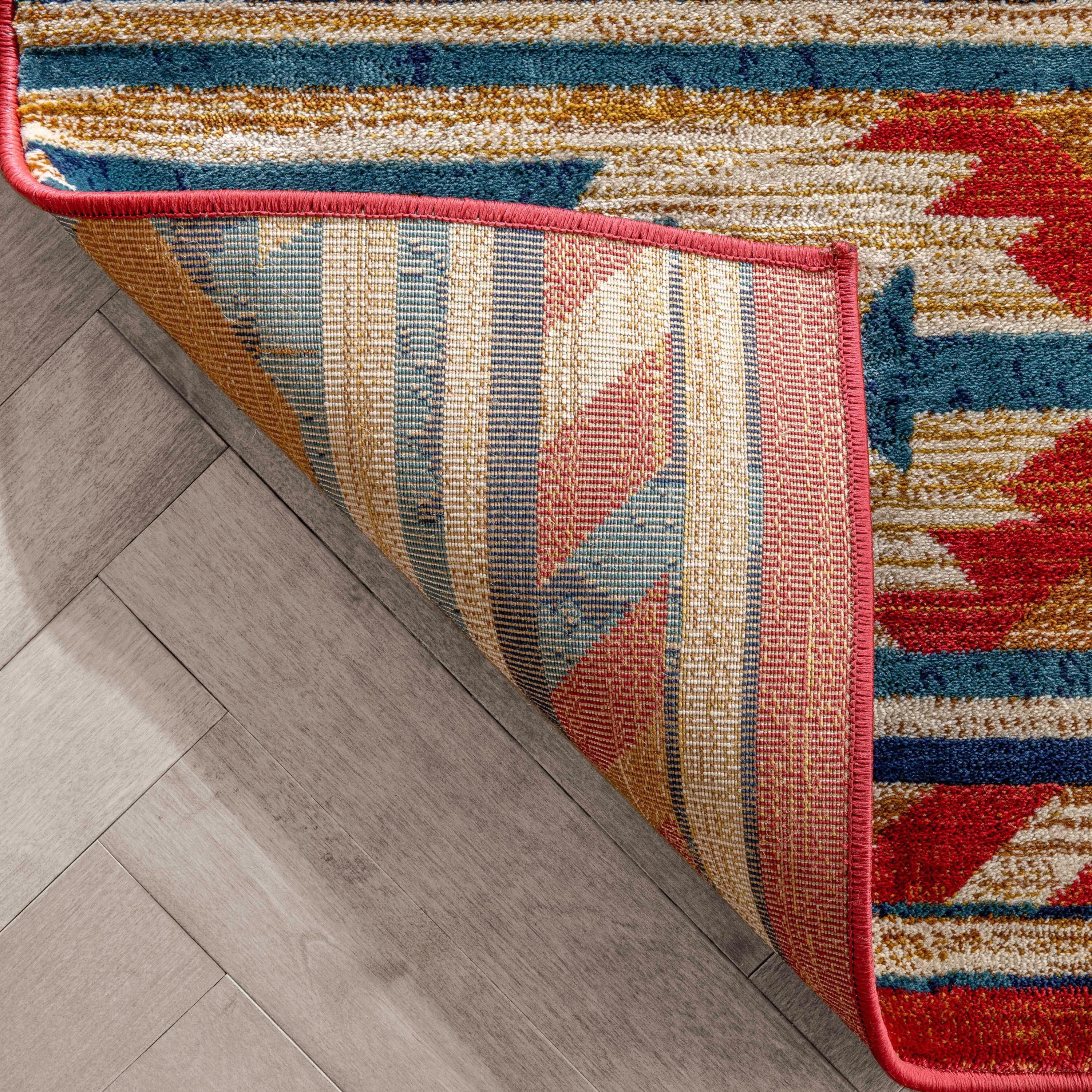 Well Woven Jamyn Lea Crimson Traditional Southwestern Tribal Red/Blue Rug