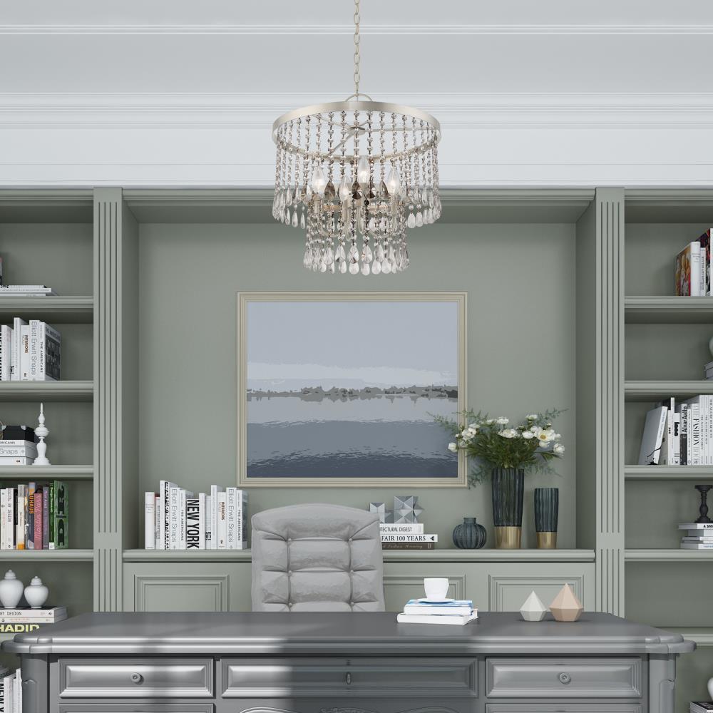 Livex Lighting Elizabeth 4 - Light Chandelier in  Brushed Nickel