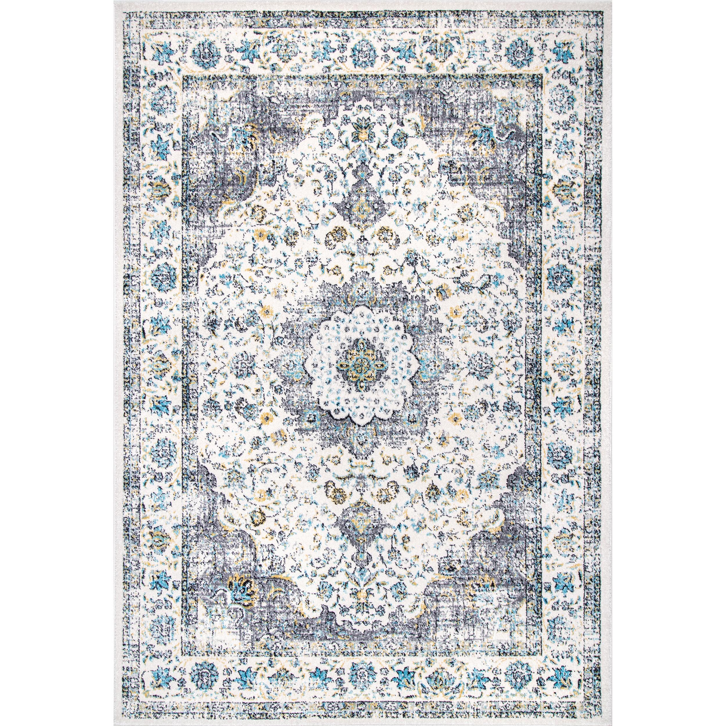 nuLOOM Paisley Verona Vintage Persian Area Rug, 5' x 8' Oval, Gray