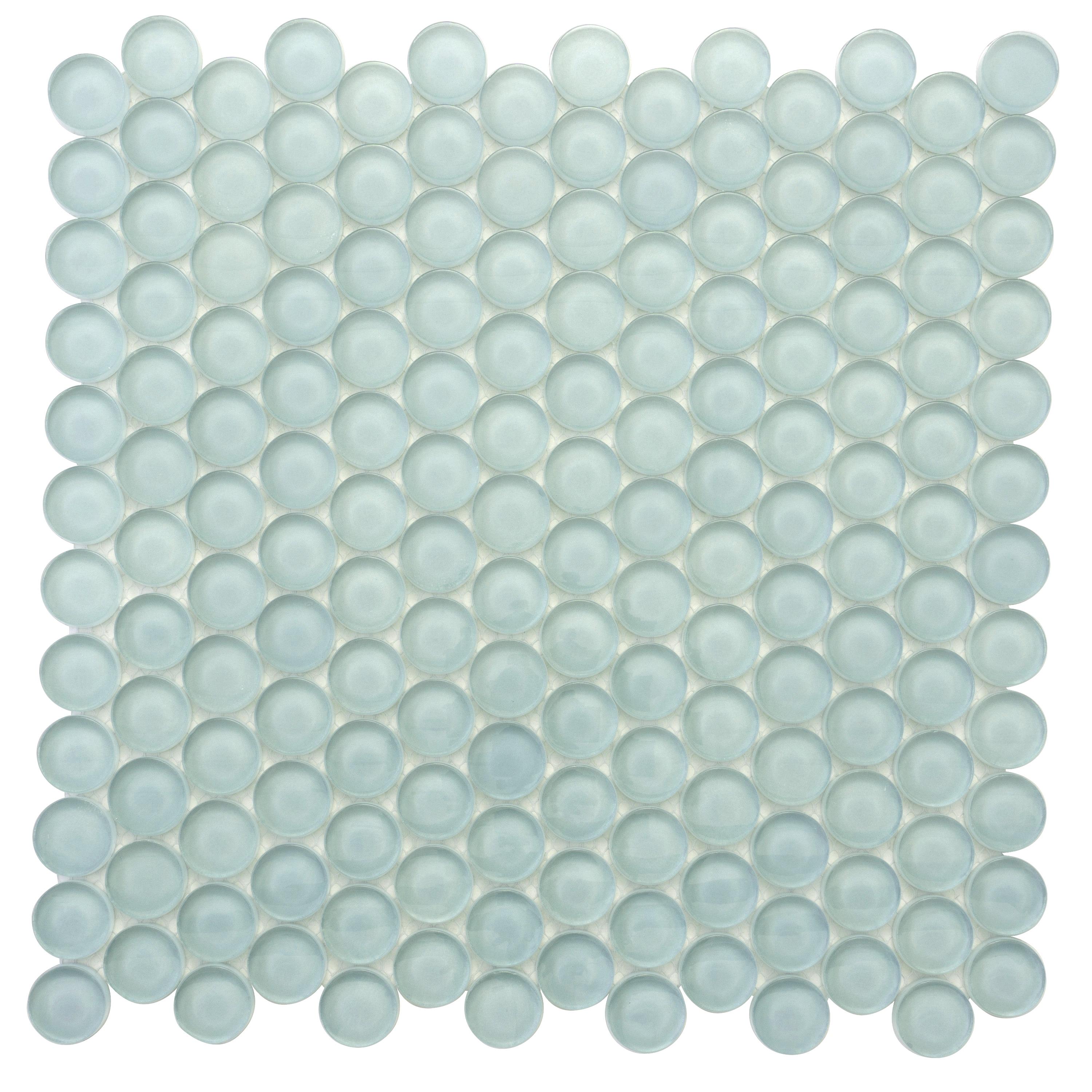 Penny 1 " X 1 " Straight Edge Glass Mosaic Sheet Wall & Floor Tile