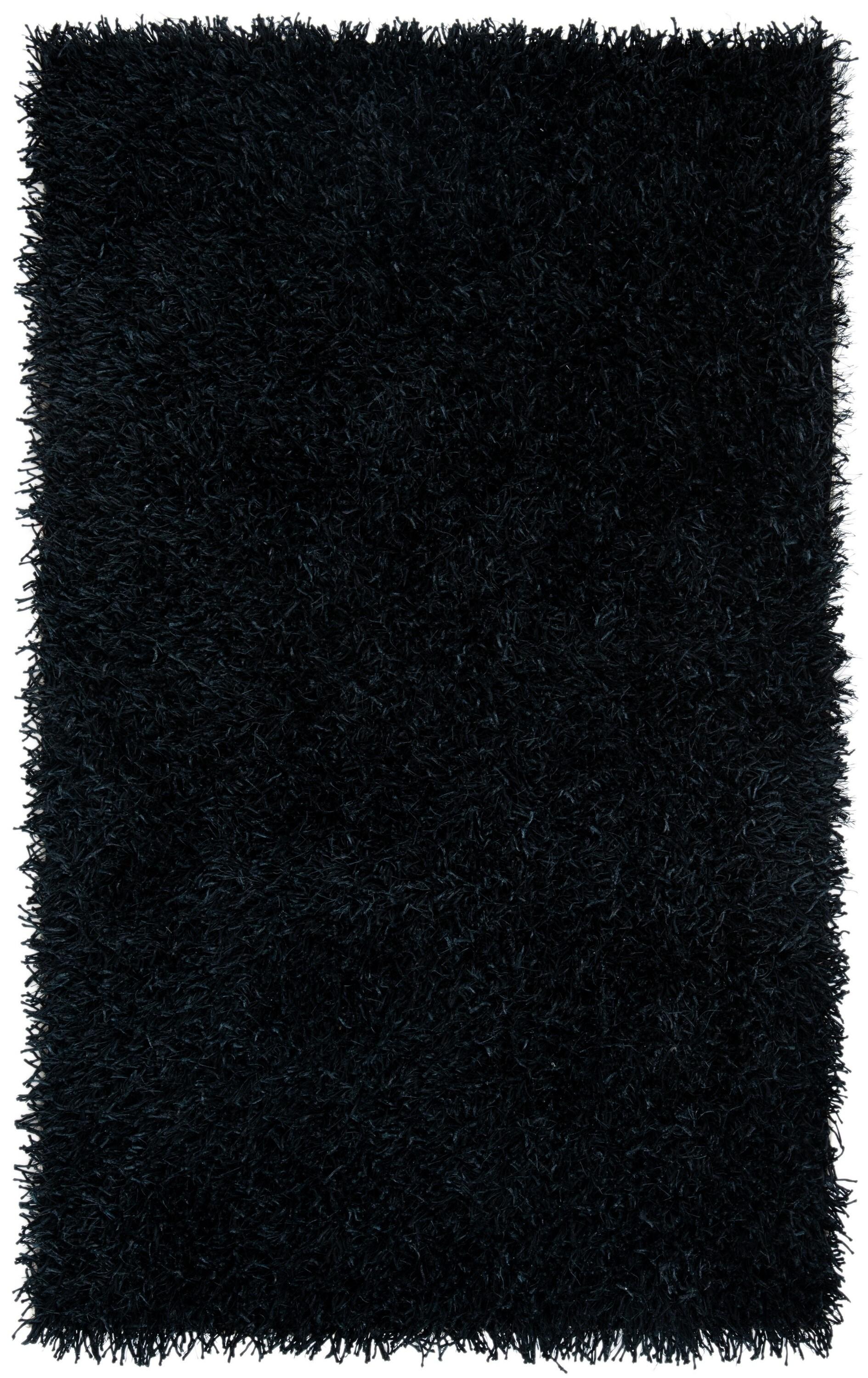 New Orleans Shag SG531 Hand Tufted Indoor Accent Rug - Black/Black - 4'x6' - Safavieh