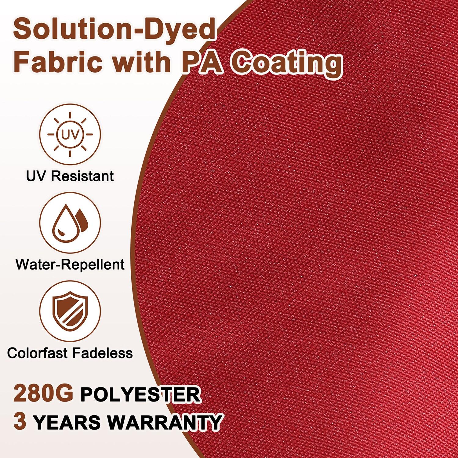 Mondawe 10x13 FT Cantilever Umbrella Large Offset Umbrella with 360°Rotation and LED Light Panel Cantilever Patio Umbrella for Backyard, Pool & Garden, Red