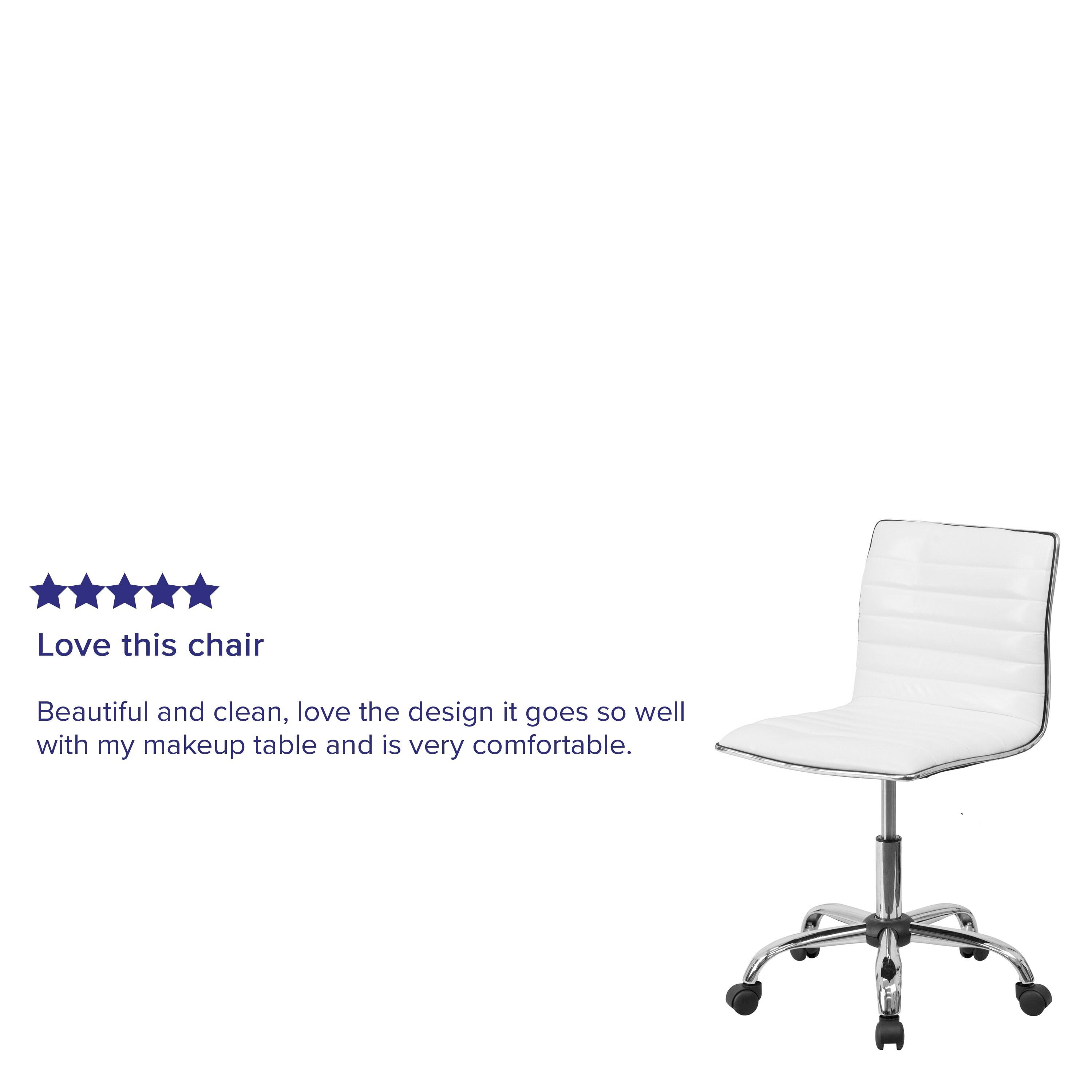 Flash Furniture Low Back Designer Armless Ribbed Swivel Task Office Chair