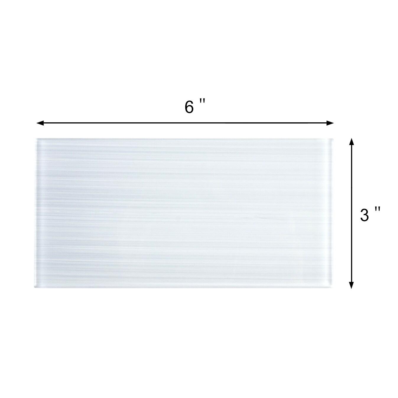 Hand Painted Series 3'' W x 6'' L Glass Peel and Stick Subway Tile