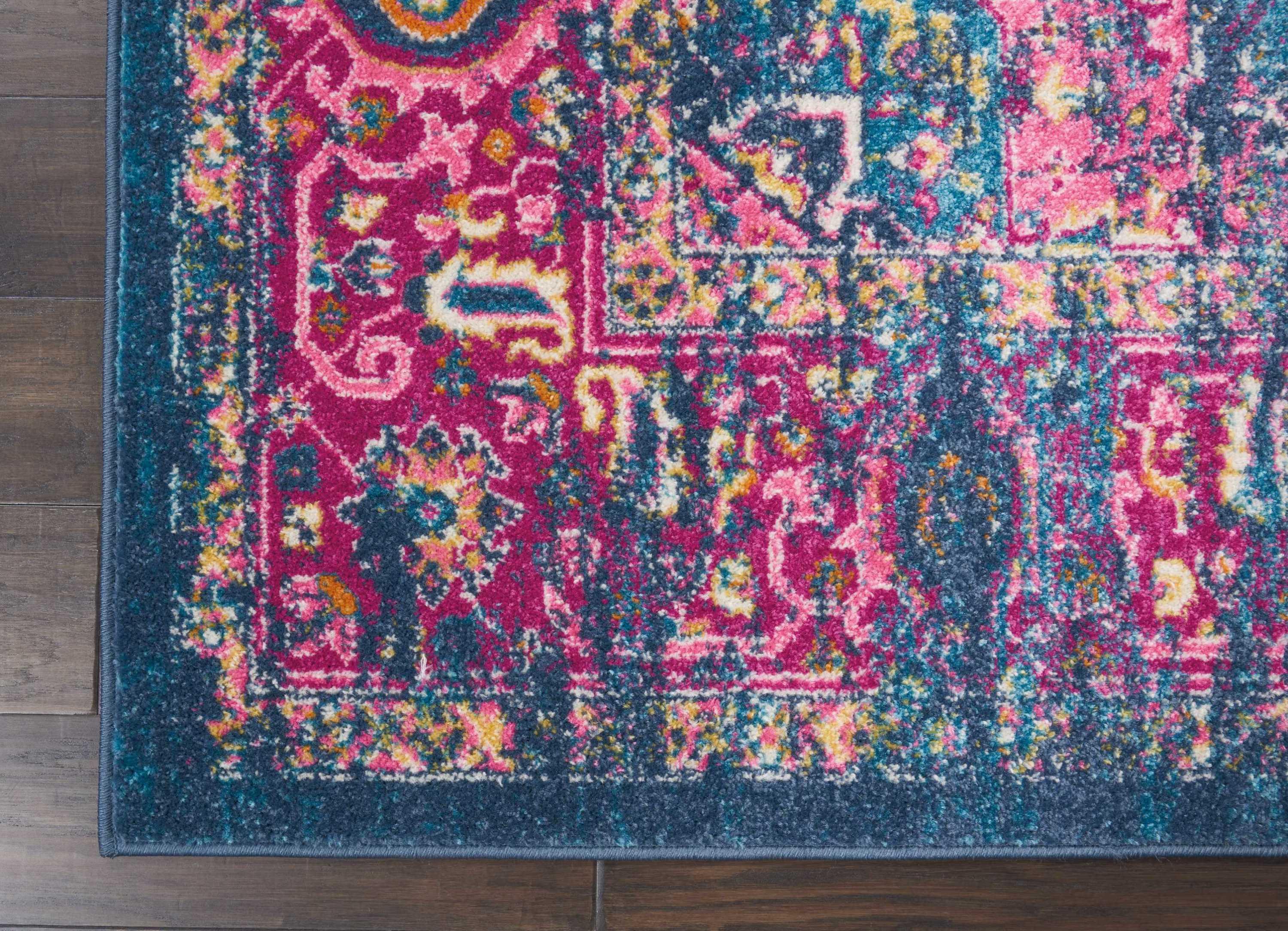 Nourison Passion Medallion Bohemian Indoor Rug Blue 6'7" x 9'6"