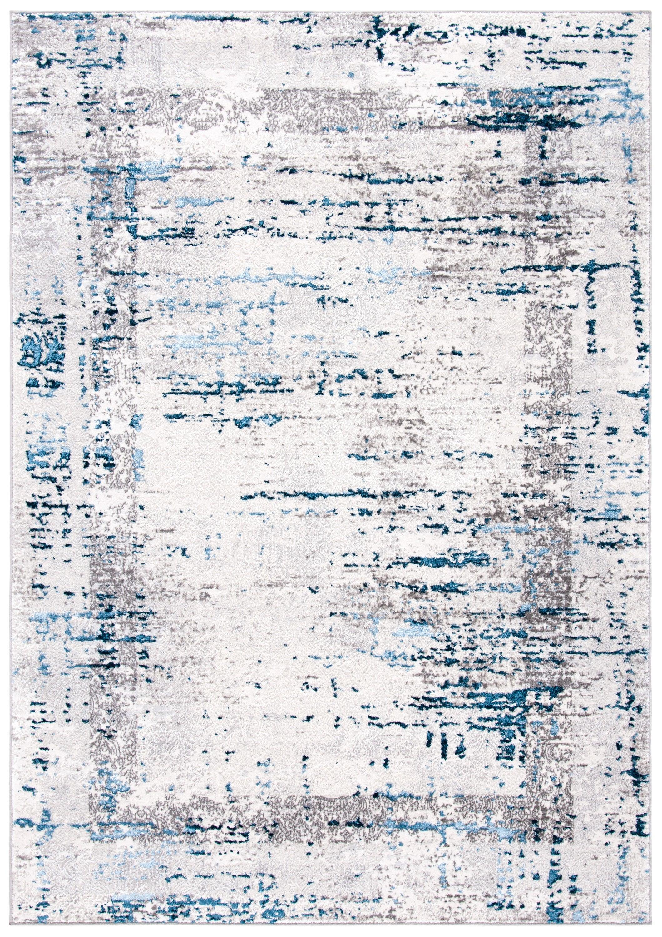 Amelia ALA271 Machine Made Indoor Area Rug - Grey/Blue - 9'x12' - Safavieh