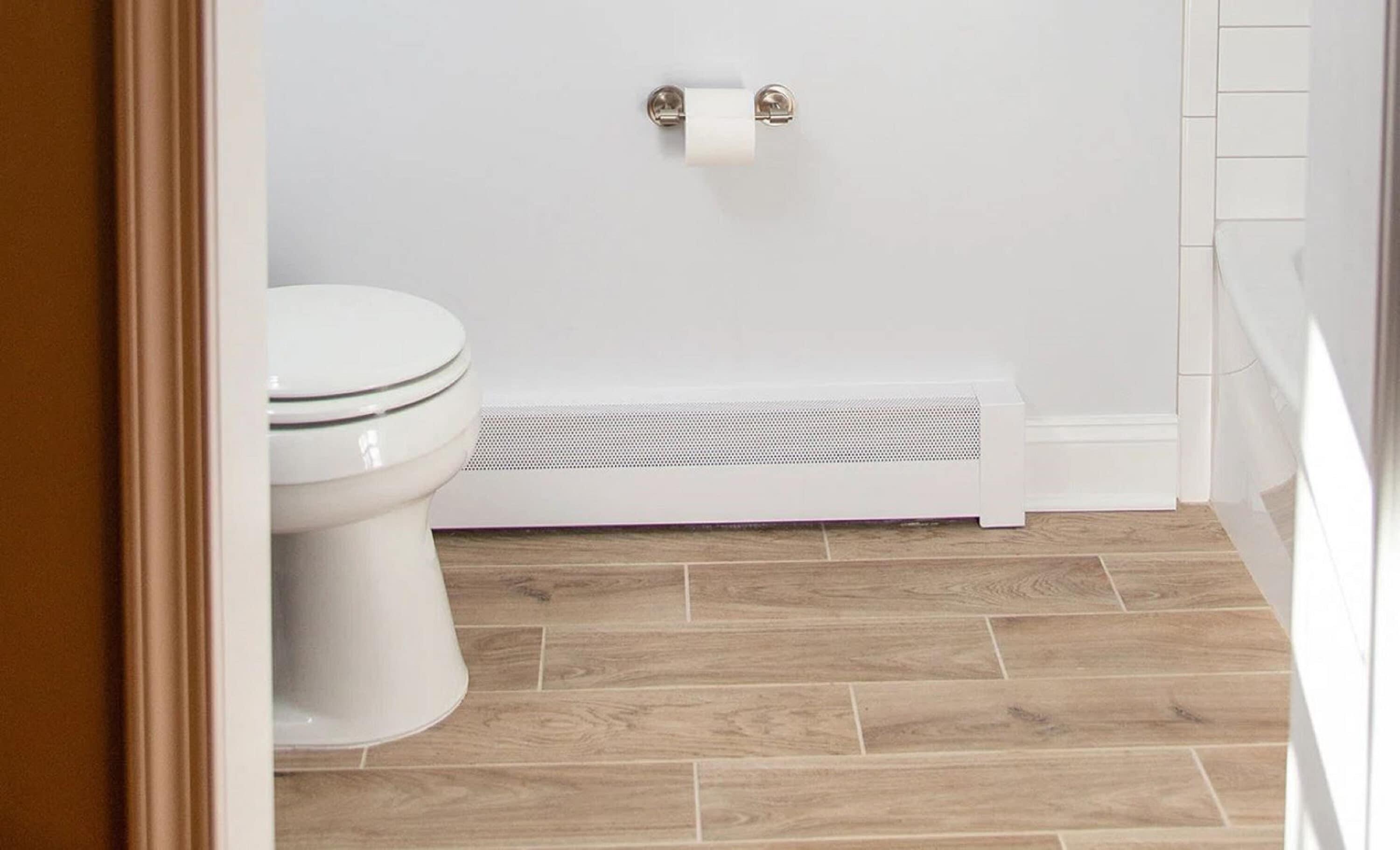 Baseboarders Baseboarders Basic Galvanized Steel Easy Slip-On Baseboard Heater Cover ONLY - White | ENDCAPS SOLD SEPARATELY