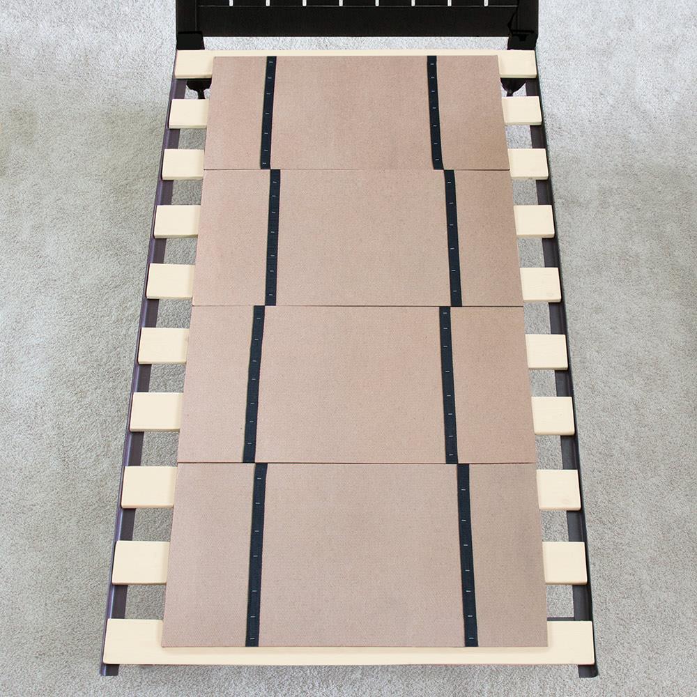 DMI Foldable Box Spring, Bunkie Board, Bed Support Slats for Mattress Support to Streamline and Minimize the Bed, No Assembly Needed, Twin, 30 x 60, Brown