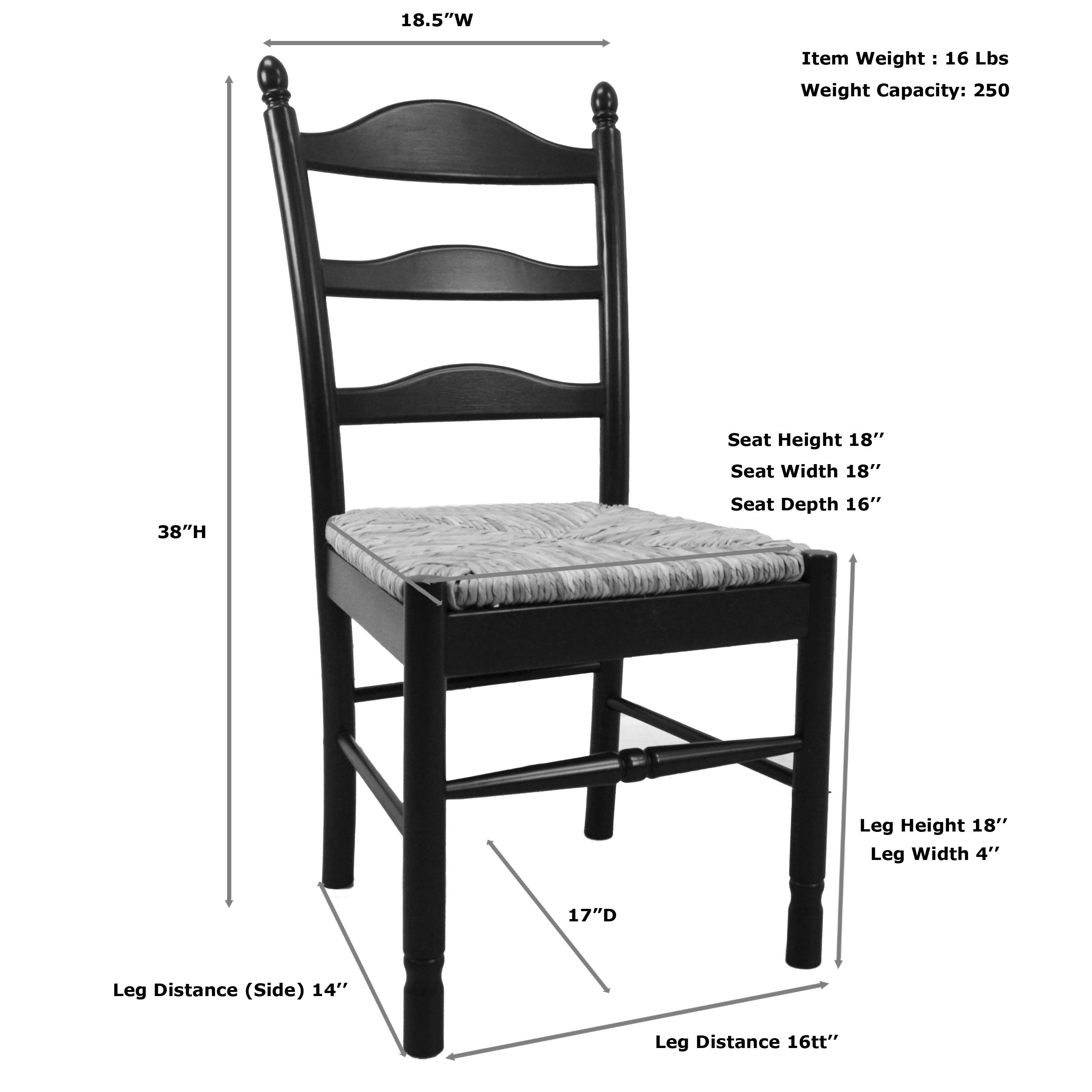 Carolina Living Aurora Rush Seat Dining Chair English Pine and Table: Woven, Ladder-Back, Wood Frame