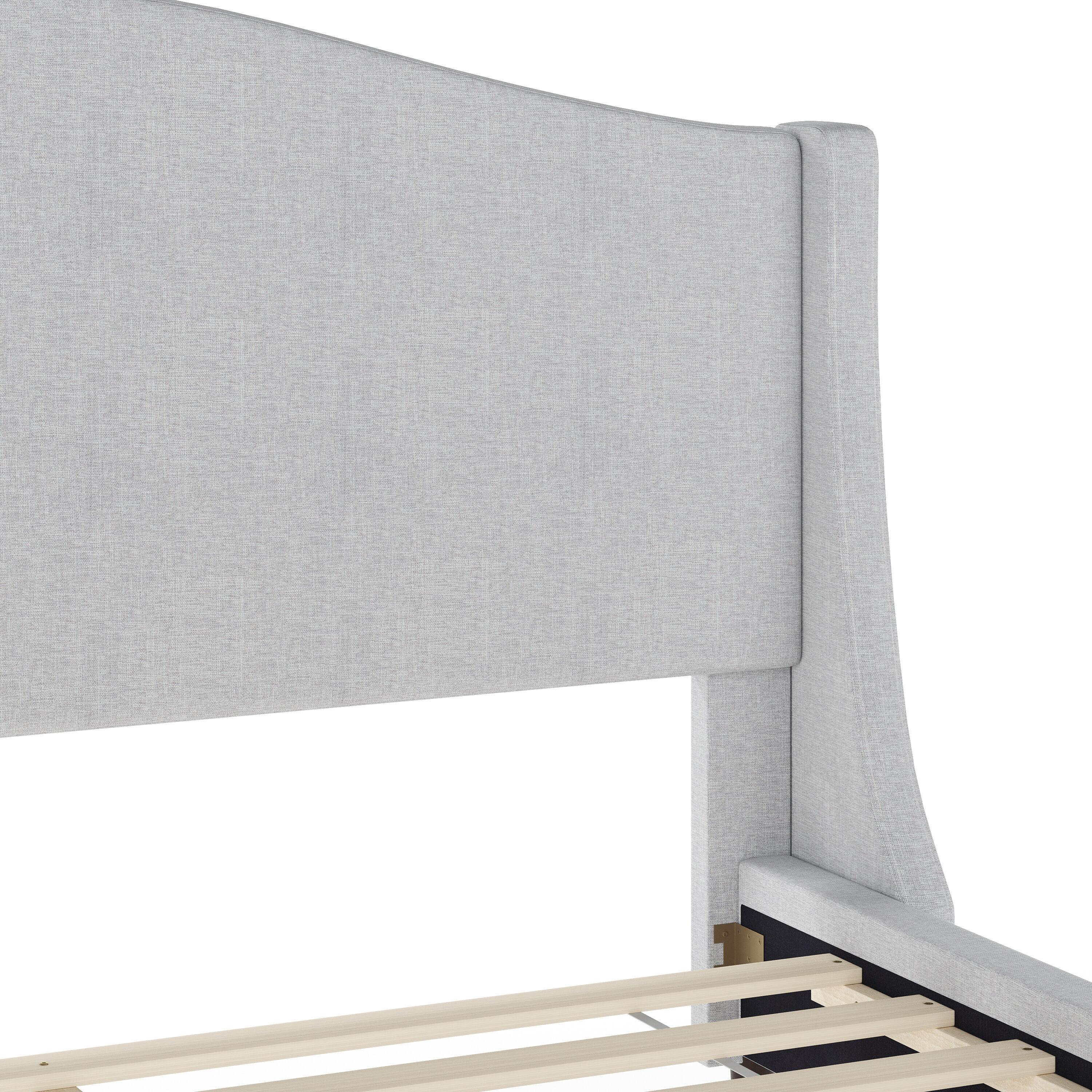Martha Stewart Martha Stewart Amelia Upholstered Platform Bed With Curved Headboard