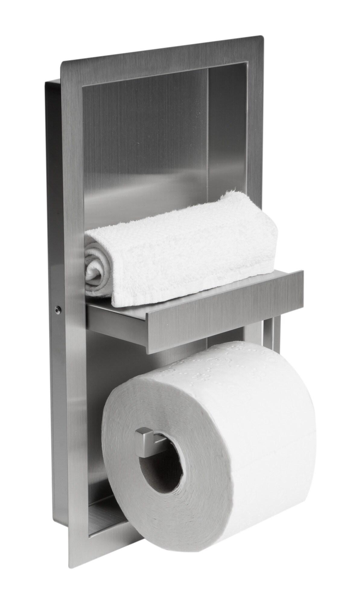 PVD Stainless Steel Recessed Toilet Paper Holder / Bathroom Niche