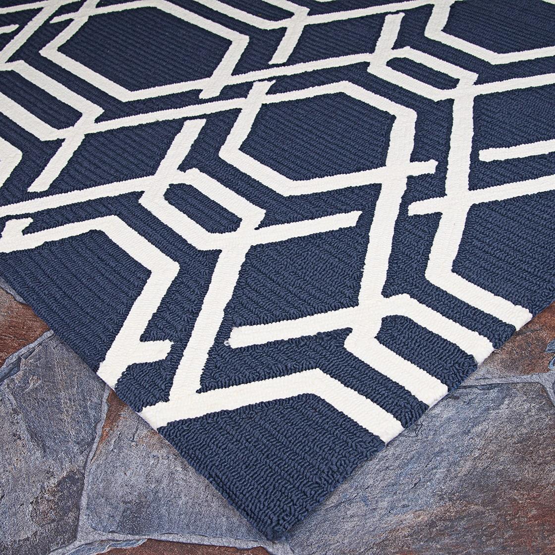 Couristan Covington Ariatta Indoor/Outdoor Area Rug, 3'6" x 5'6", Navy