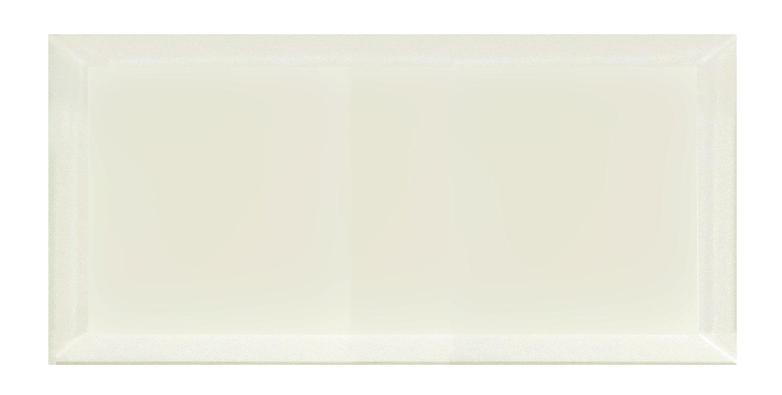 Abolos Frosted Elegance 8 in. x 16 in. Diamond Grade Glass Beveled Large Format Subway Decorative Kitchen & Bathroom Wall Tile