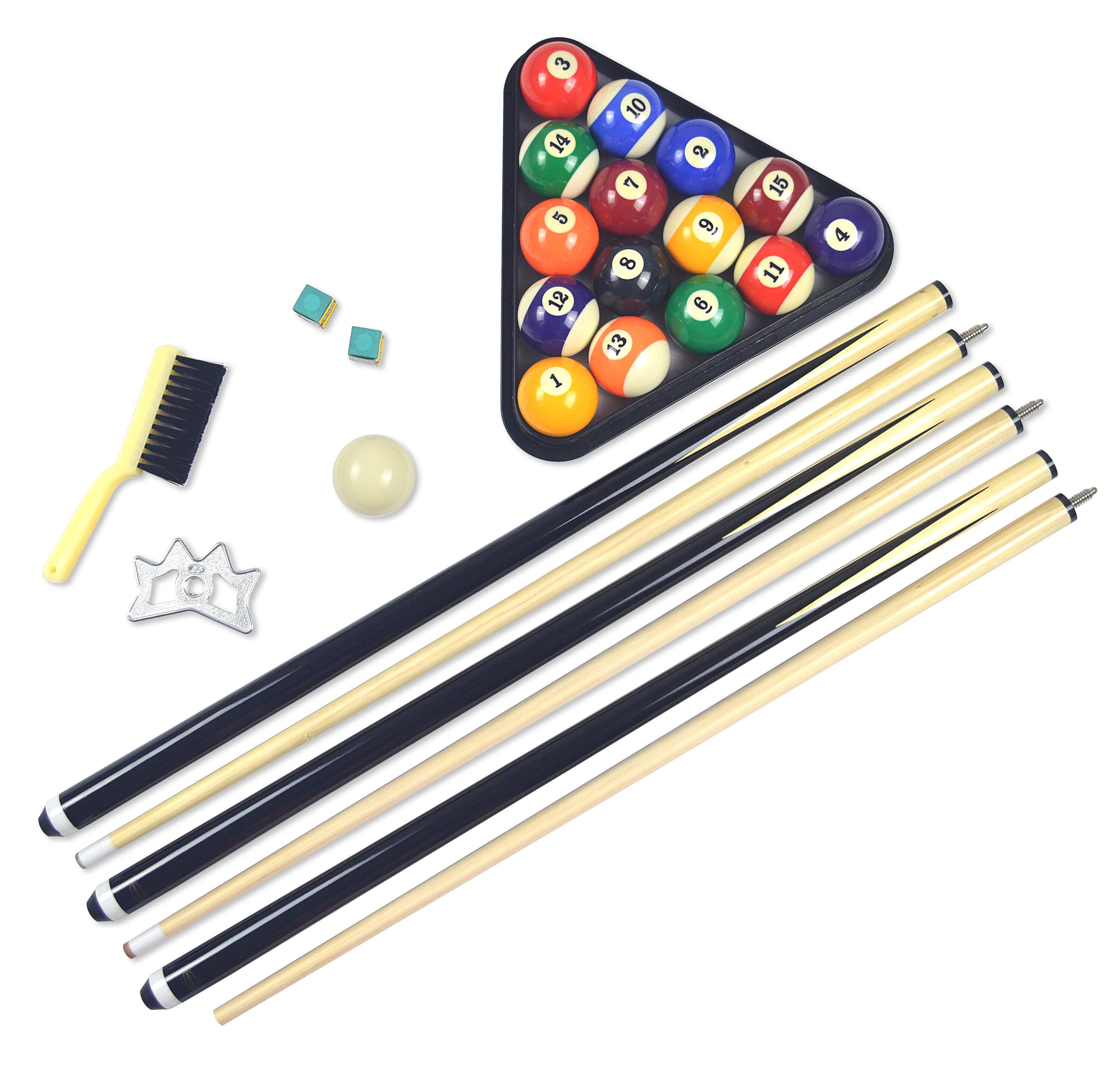 2'54'' Deluxe Black Billiards Accessory Kit