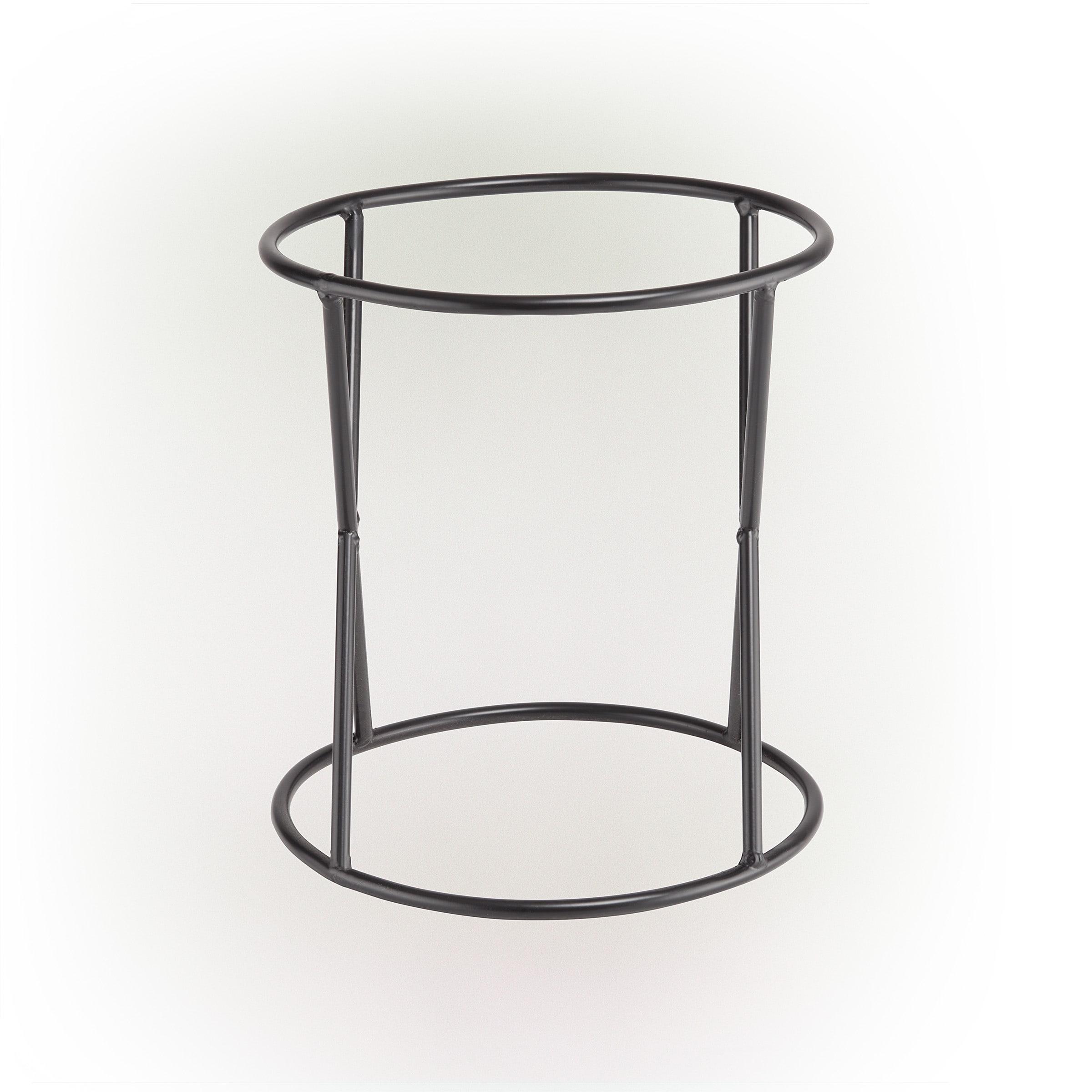 Alpine Corporation 10" x 11" Metal Gazing Globe Display Stand, Black