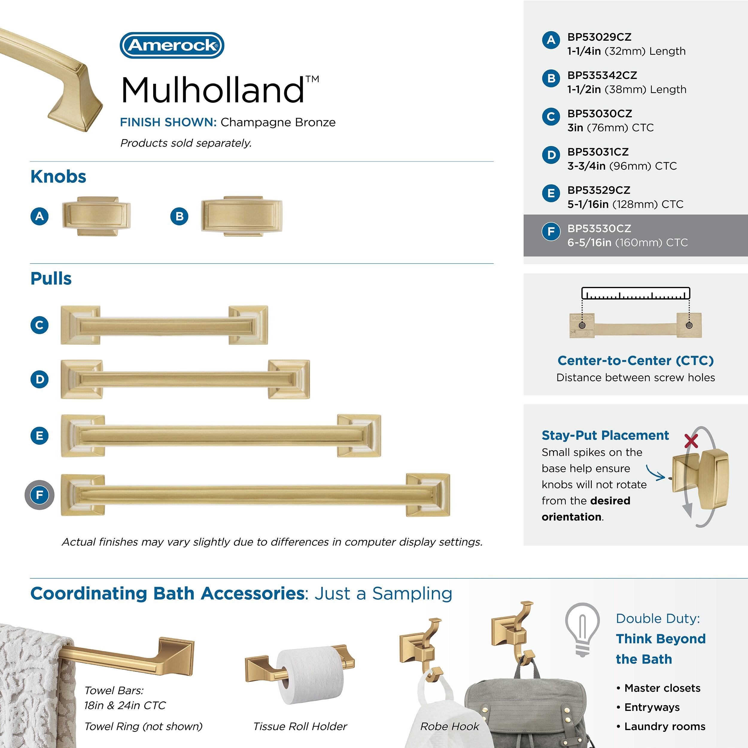 Mulholland 6 5/16" Center to Center Bar Pull