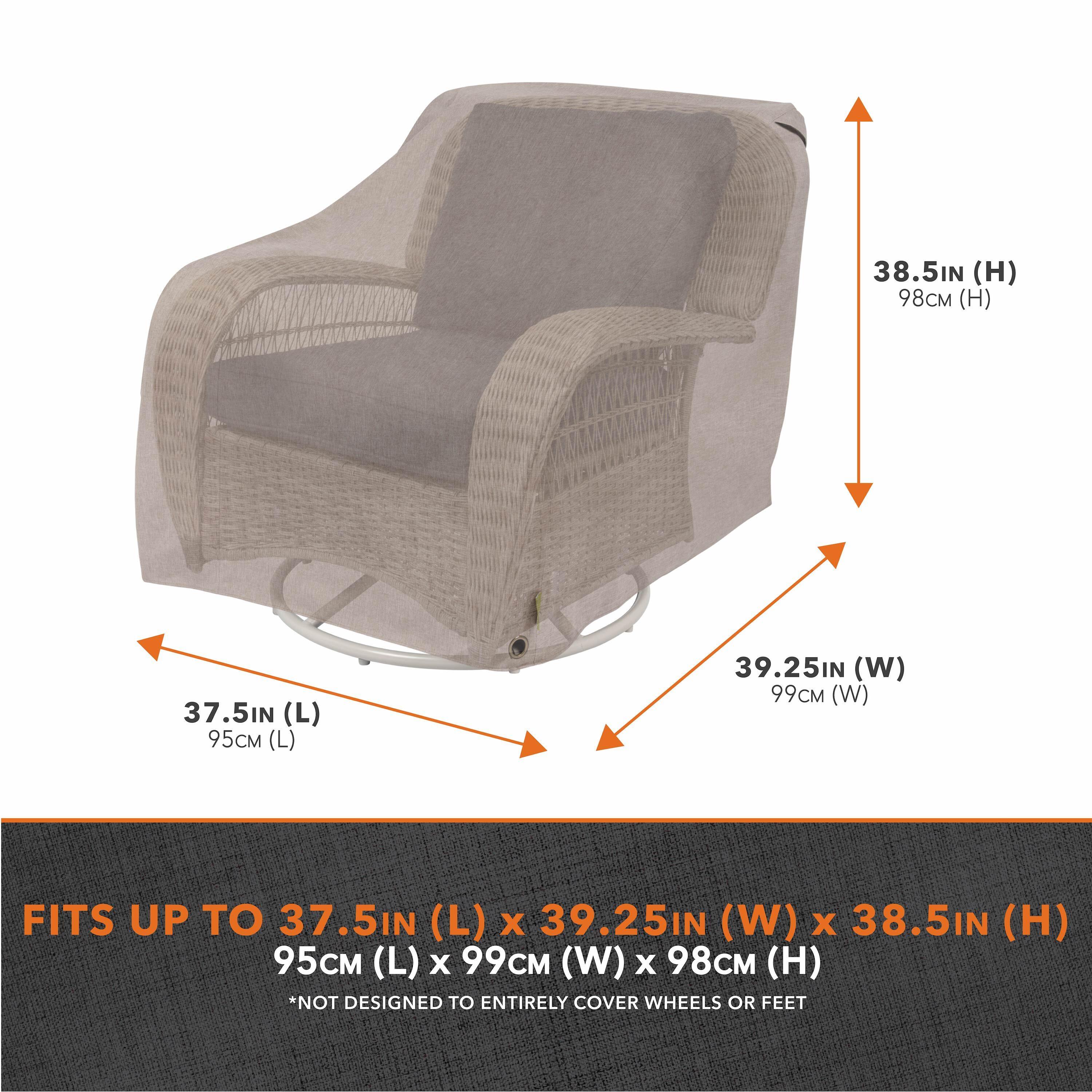 Modern Leisure Garrison Patio Swivel Lounge Chair Cover,  37.5"L x 39.25"W x 38.5"H, Sandstone