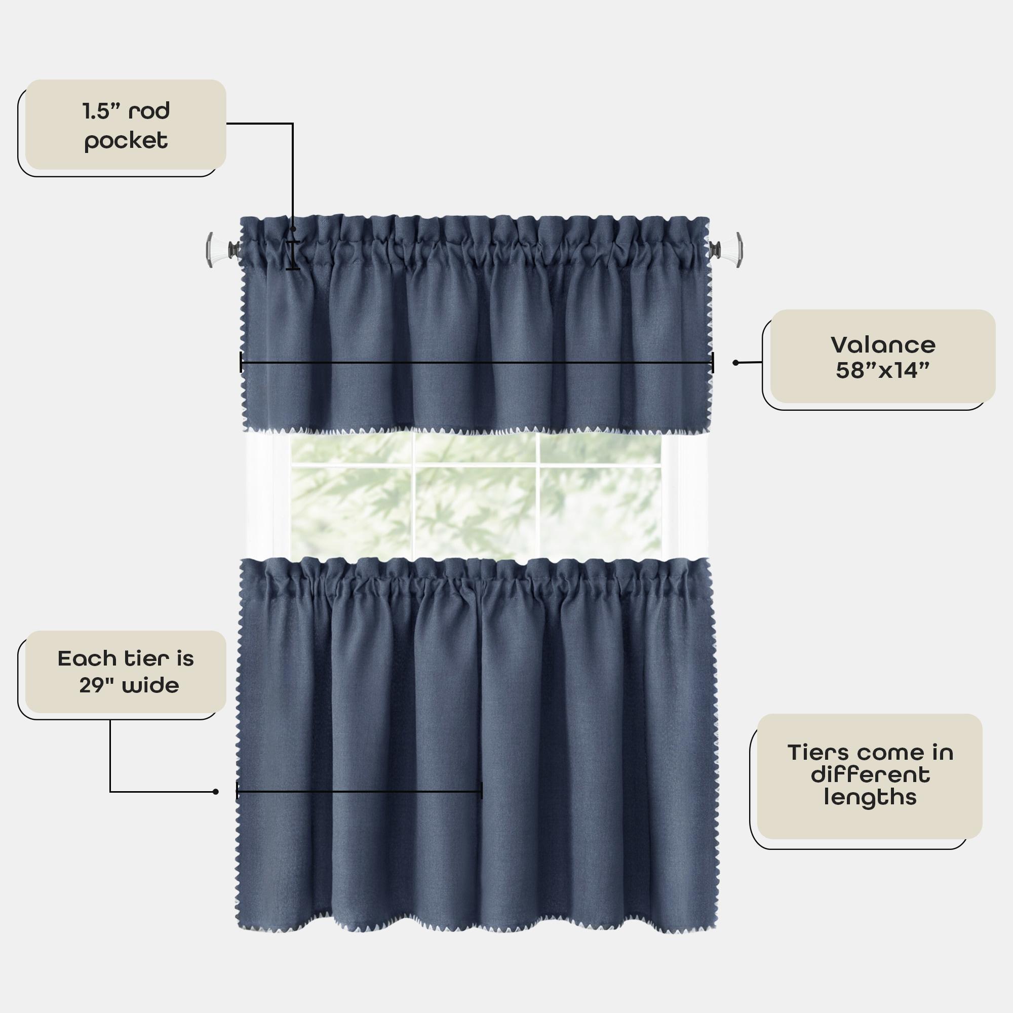 Achim Importing Co Tailored 58'' W Kitchen Curtain