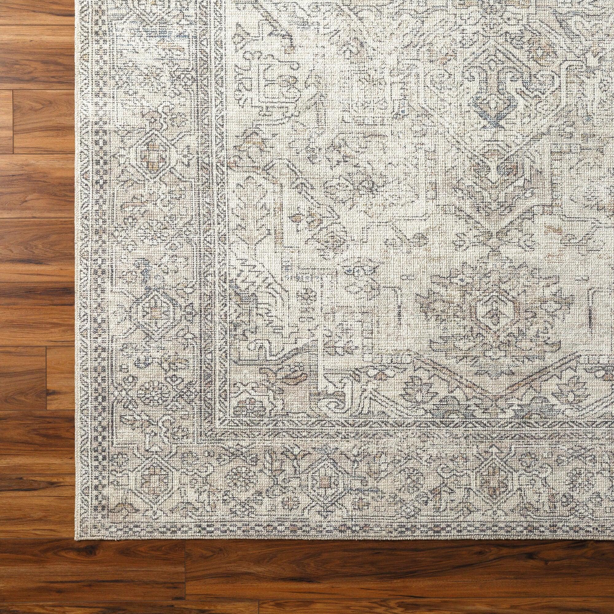 Becki Owens x Livabliss Vintage Traditional Oriental Boho Navy Cream Area Rug