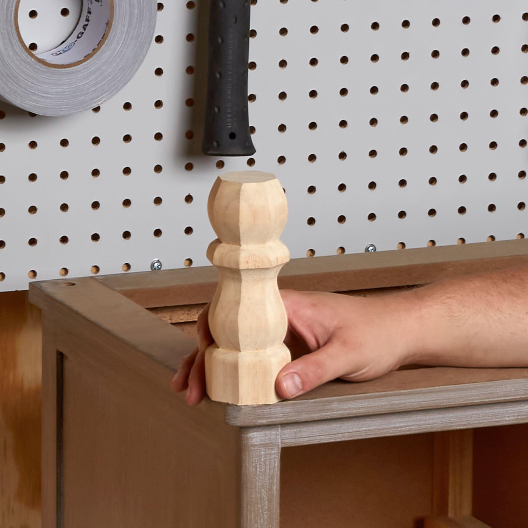 Waddell 6 in. H Traditional Pine Table Leg