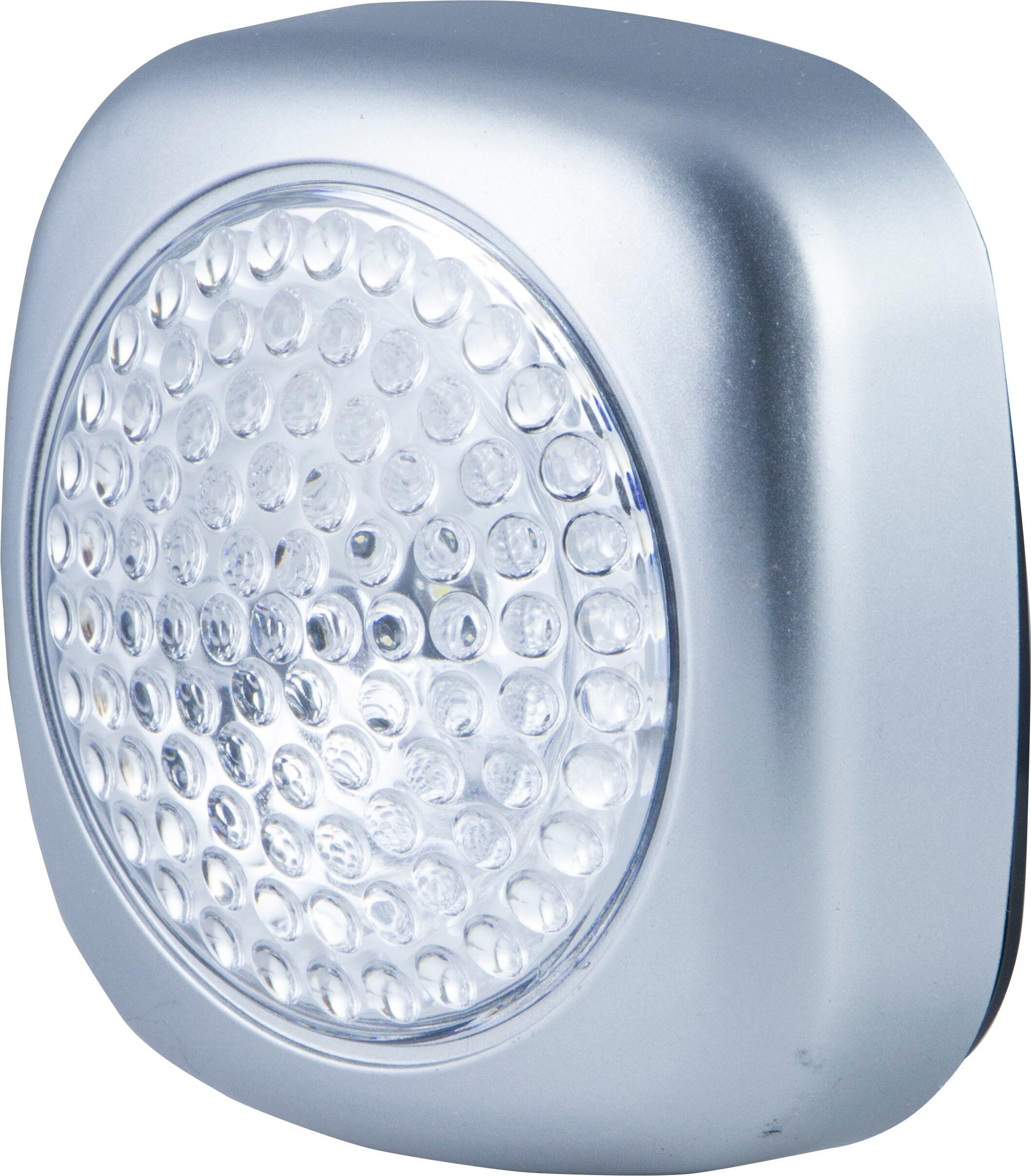 Energizer 2pk LED Tap Cabinet Lights: Battery-Powered Puck Light for Closets, Push Button, Silver, 7 Lumens