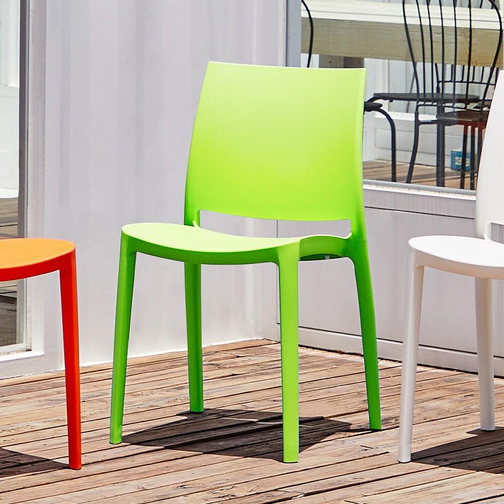 4pc Sensilla Stackable Dining Chairs - Green - Lagoon