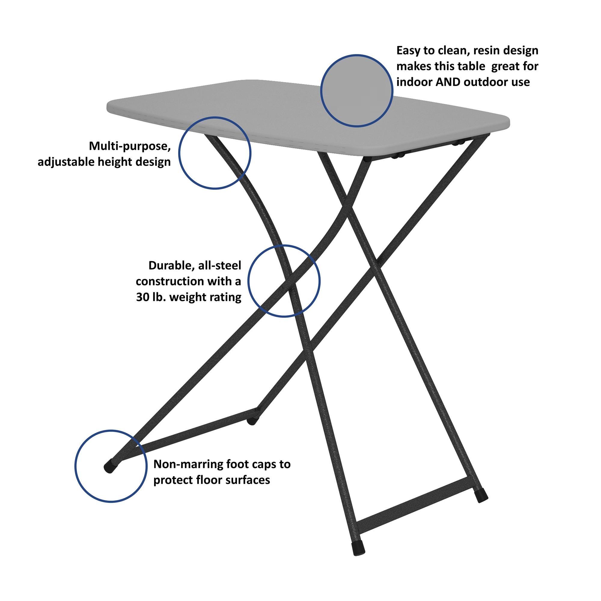 COSCO COSCO Personal Folding Activity Tables, Multi-Purpose, Adjustable Height (Set of 2)