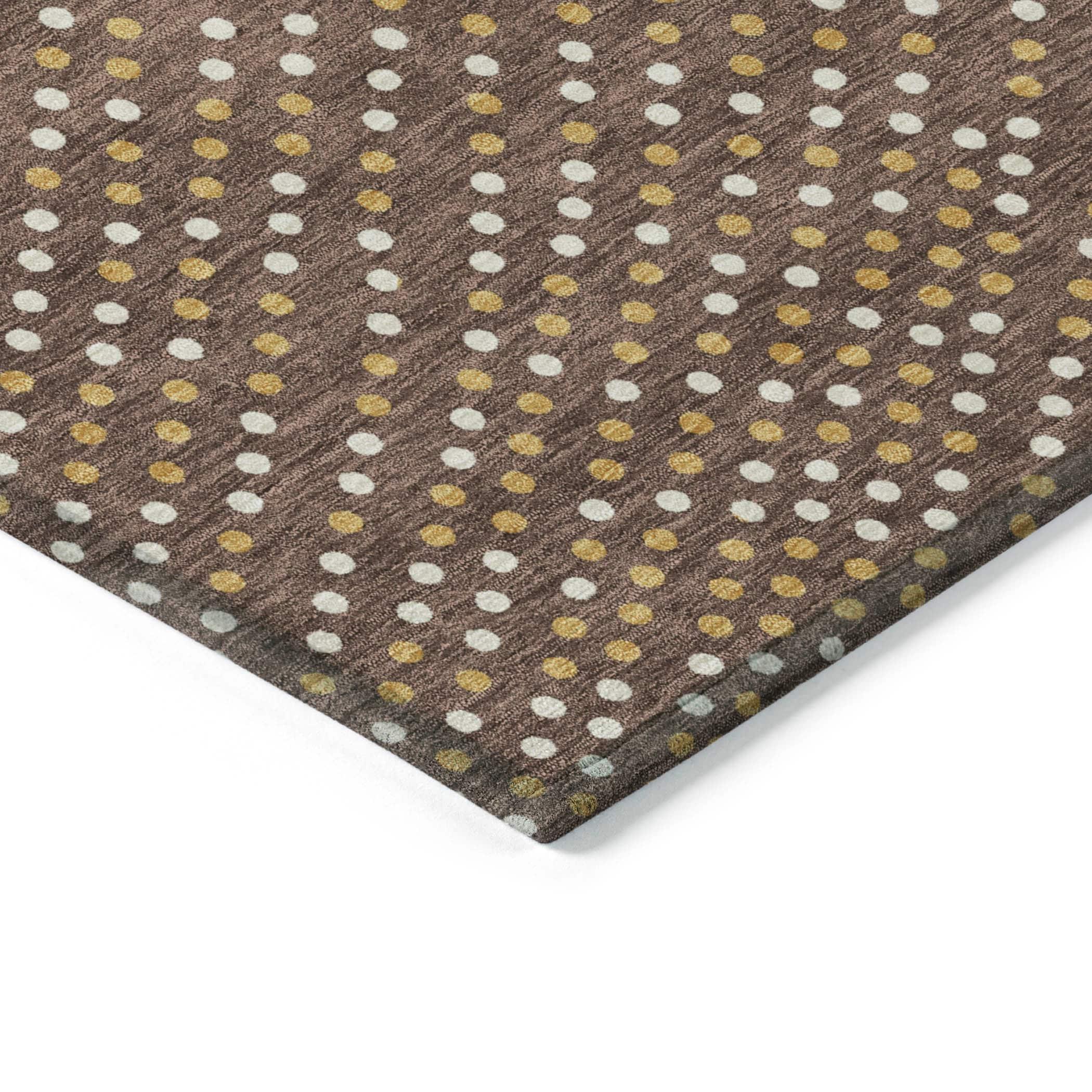 Machine Washable Indoor/Outdoor Chayden ACN1021 Brown 9' x 12' Rug