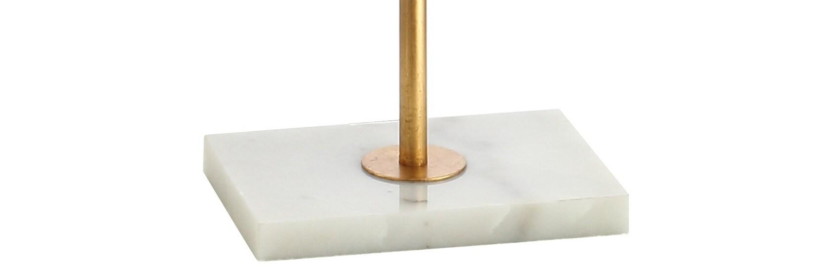 JONATHAN Y JYL1097A Haines 60" Modern Circle Marble/Metal LED Floor Lamp, Classic, Glam, Transitional for living room, dinning room, bedroom, office Bulb Included, Gold