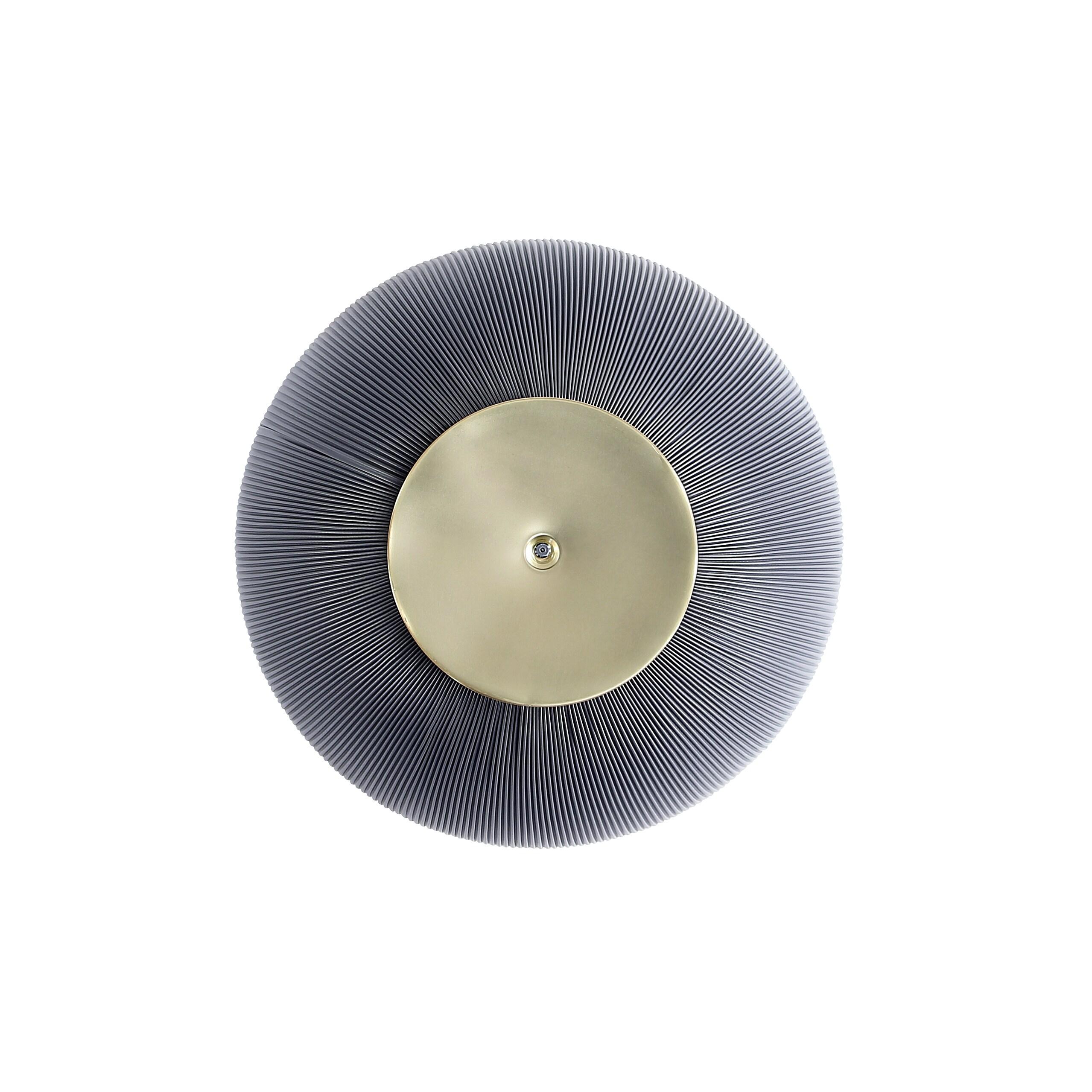 Manhattan Comfort 3pc Anderson Leatherette Upholstered Coffee Table and End Table Set: Gold Metal Finish, Round Shape