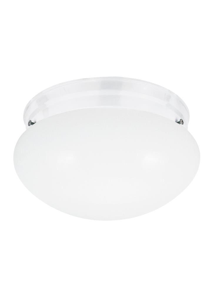 Webster 1-Light White Flush Mount with LED Bulb