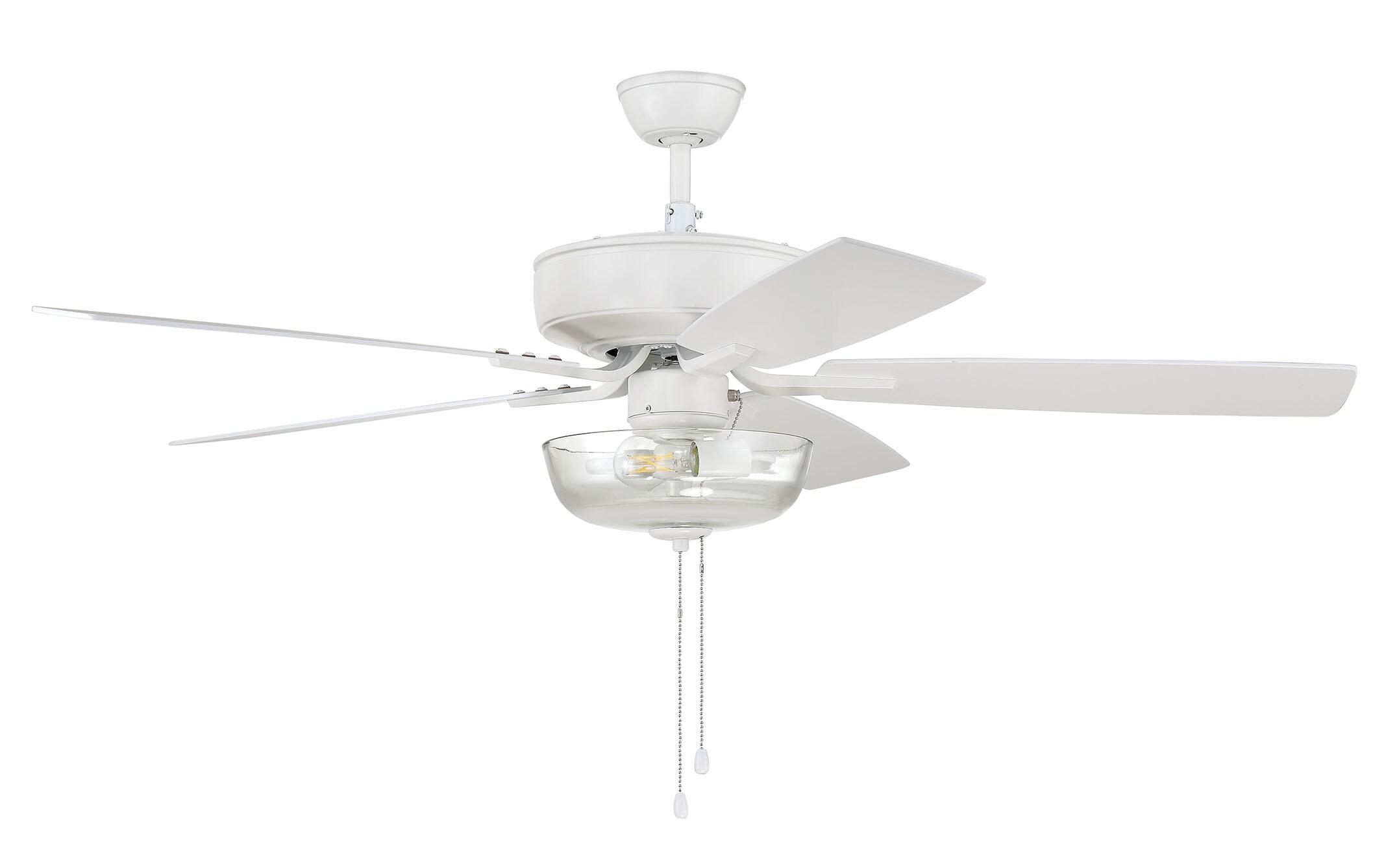 Pro Plus 101 Clear Bowl Light Kit 52'' Ceiling Fan with Light Kit