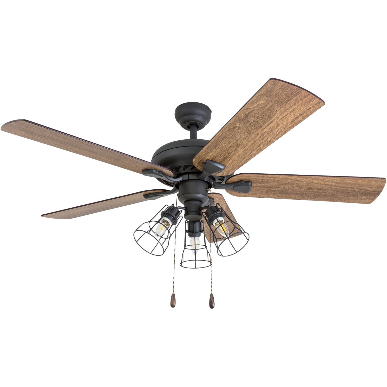 52" Prominence Home Lincoln Woods Aged Bronze Ceiling Fan