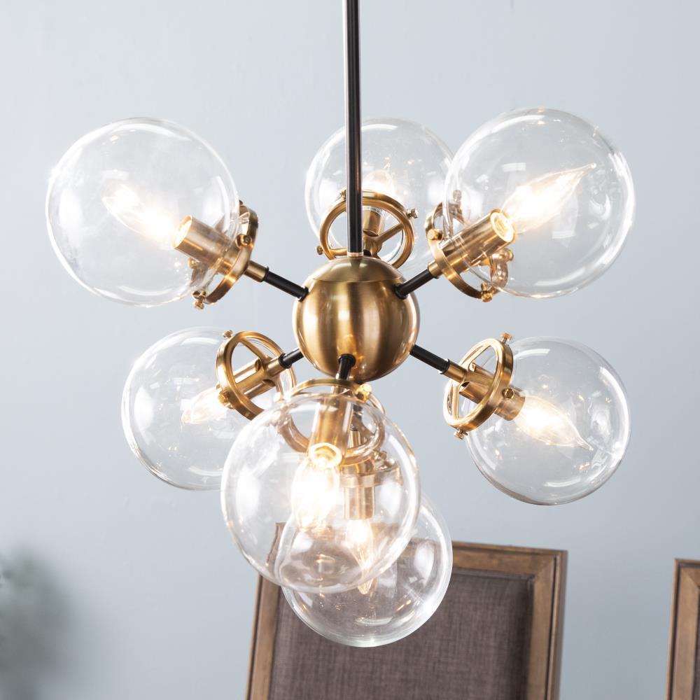 Boltonly Gold & Glass 7-Globe Contemporary Pendant Lamp