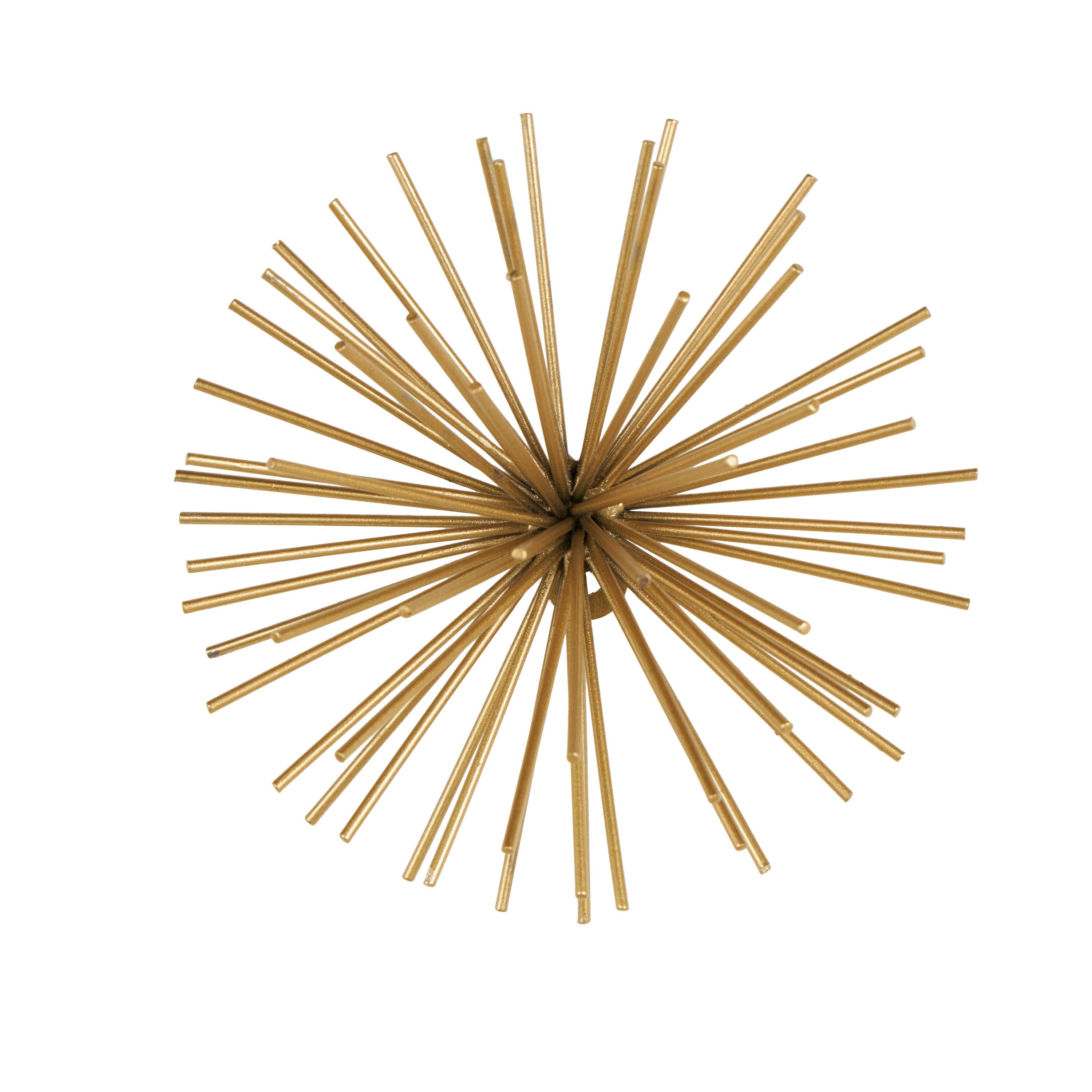 Metal 3D Long Spike Starburst Home Wall Decor Set