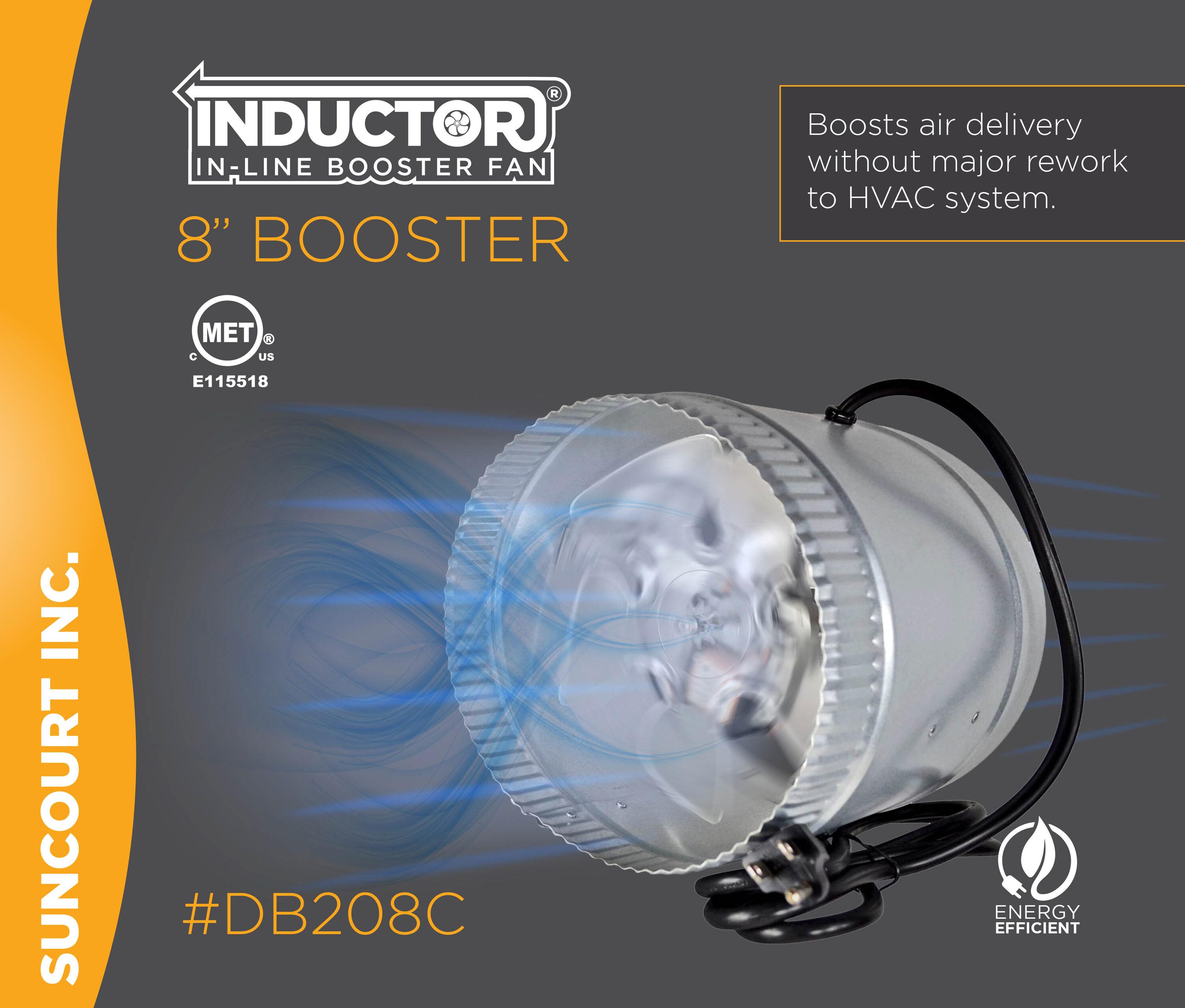 1PC Suncourt In-Line Duct Air Booster Fan