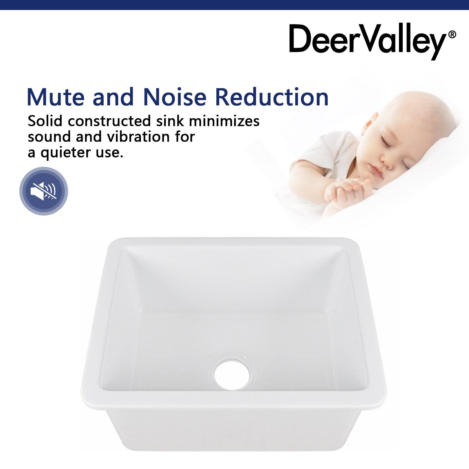 24" L x 19" W Rectangular White Fireclay Undermount Kitchen Sink with Basket Strainer and Sink Grid