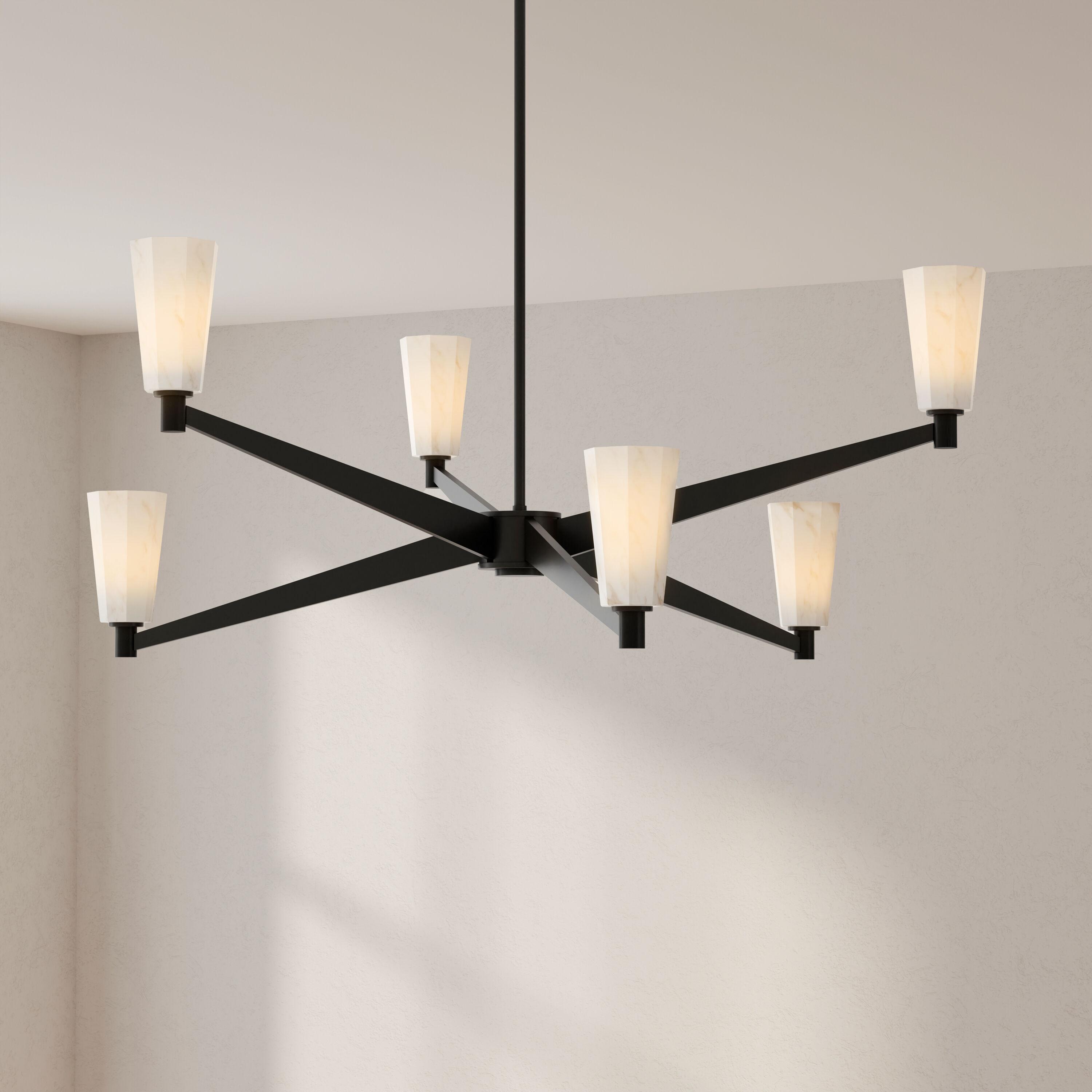 Progress Lighting Tosca 6 - Light Chandelier in  Matte Black