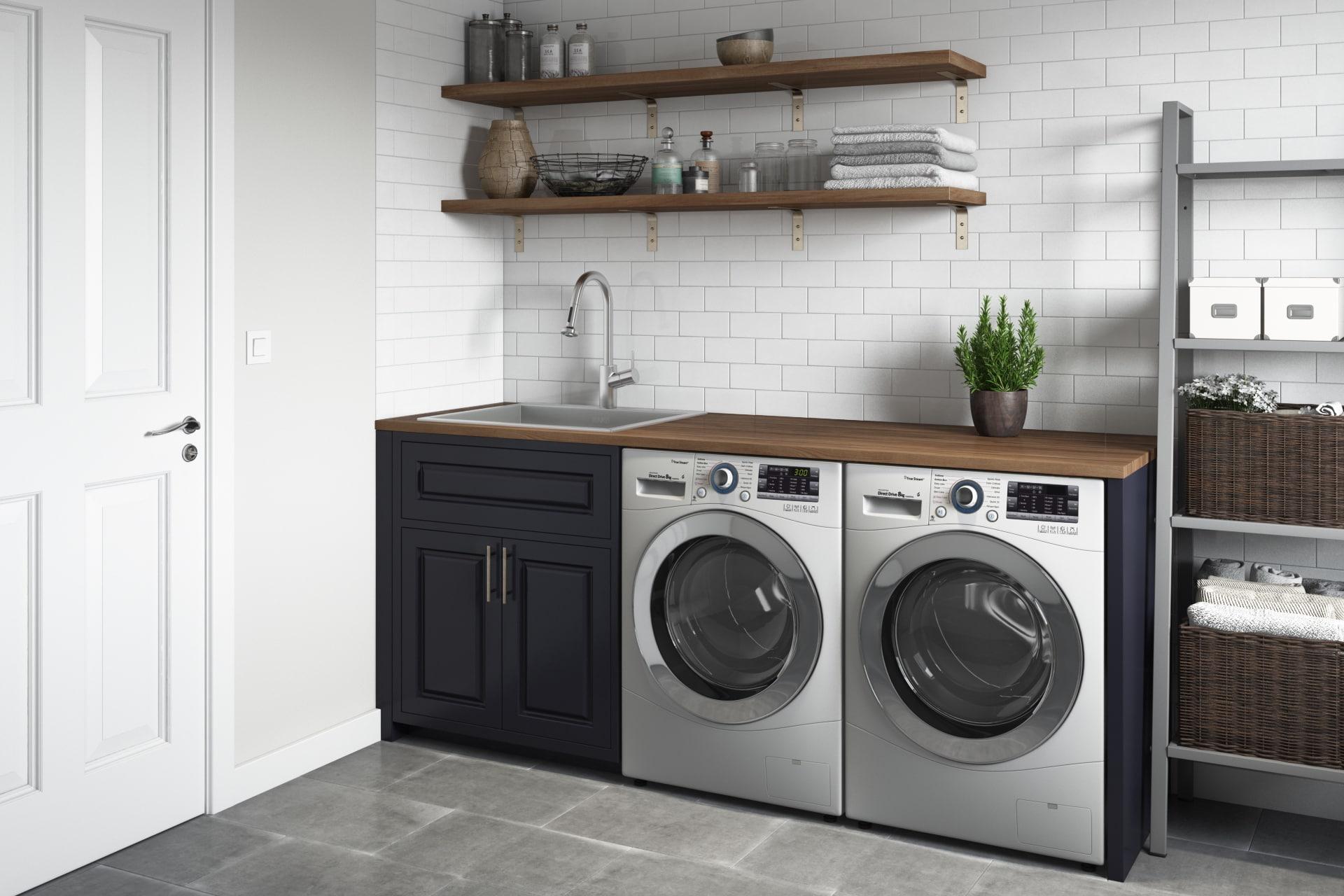 22 x 12 in. Topmount Laundry Deep Utility Sink with 16 Gauge Stainless Steel