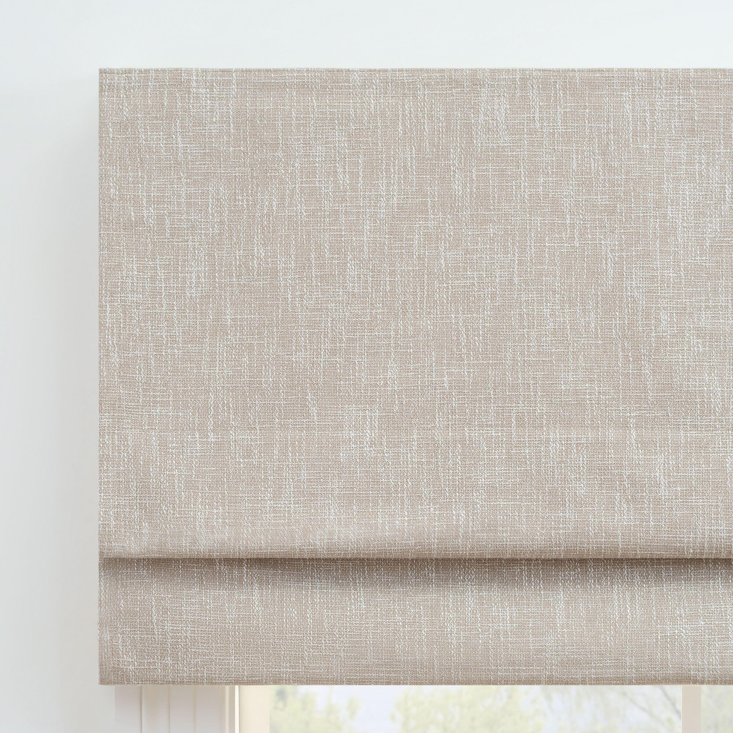 Drewton Motorized Textured Roman Shade