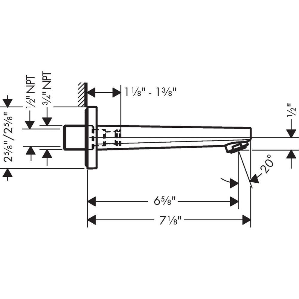 Metropol Wall Mounted Tub Spout