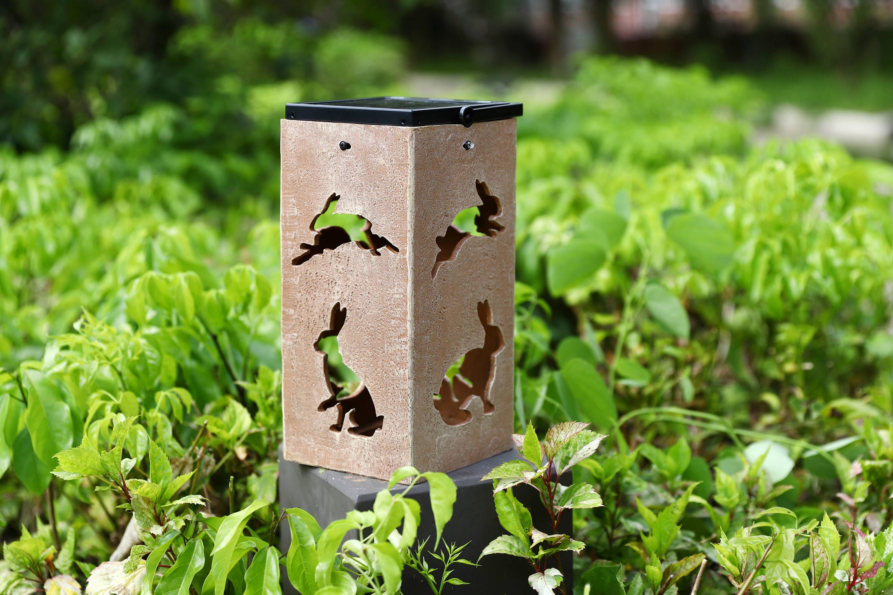 Techko Solar Themed Silhouette Indoor/Outdoor Garden Décor Lantern