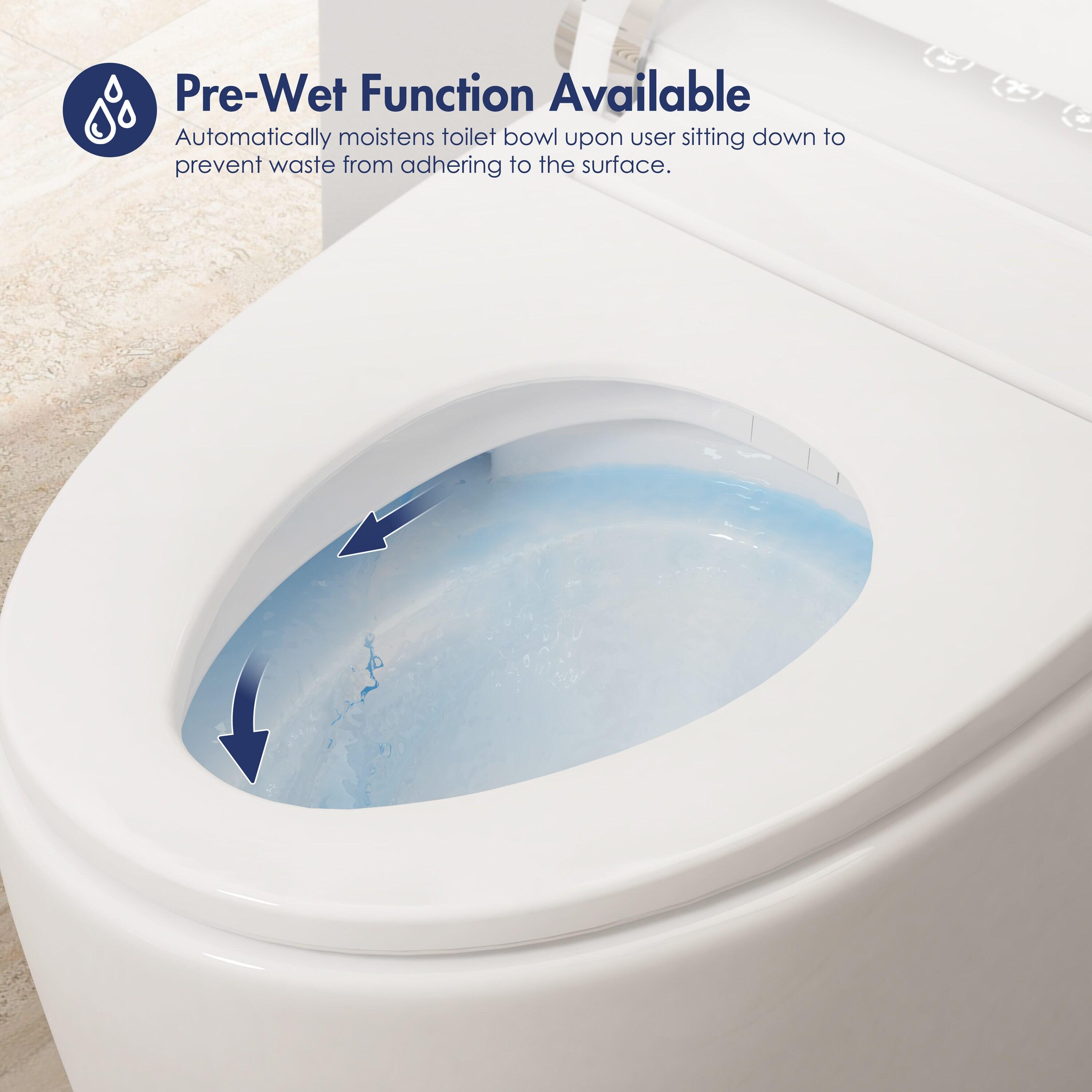 Eridanus White Vitreous China Smart Bidet Toilet with Heated Seat and Remote Control