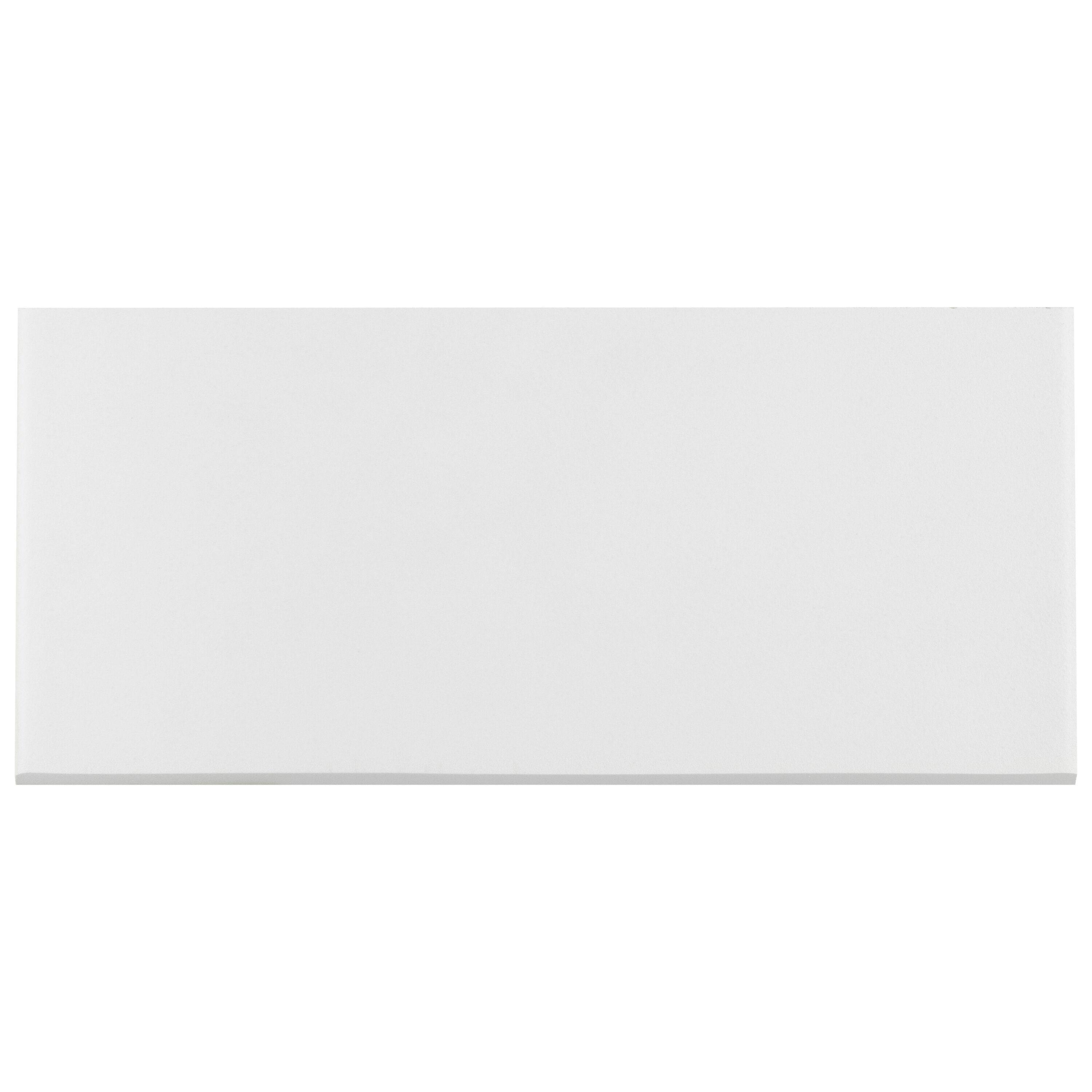 Merola Tile Revival Bullnose White 3-1/2" x 7-3/4" Ceramic Floor and Wall Trim